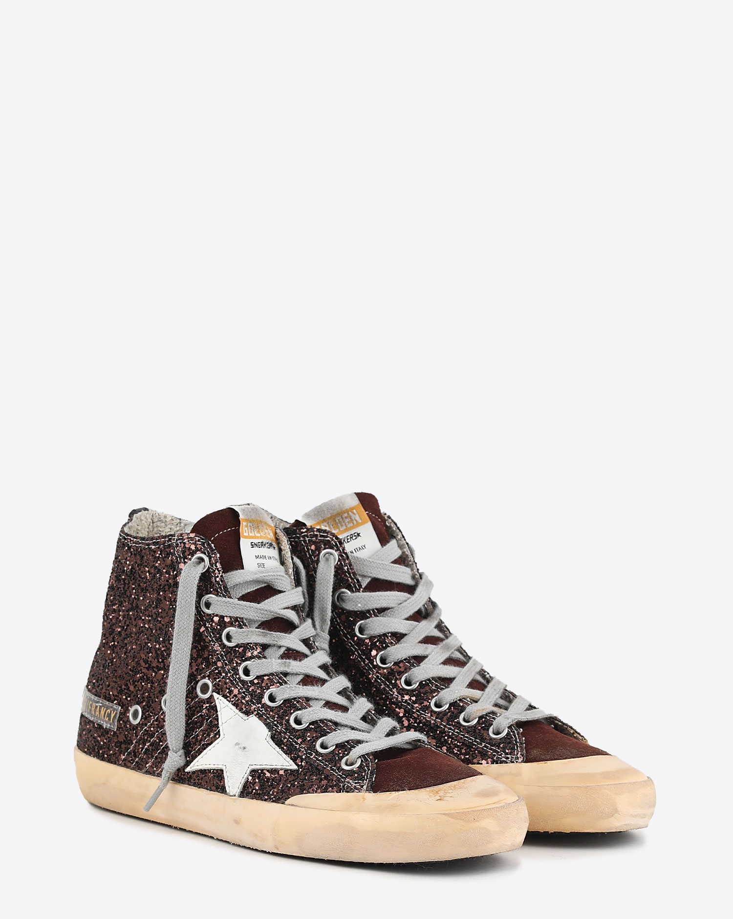 Golden Goose Femme Sneakers Francy Coffee White Black 55520