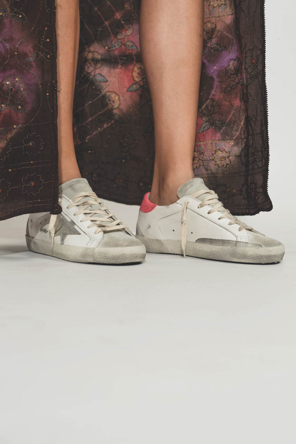 Image du produit Golden Goose Femme Sneakers Superstar – Blanc Argent Rose Fluo 81490 - 5