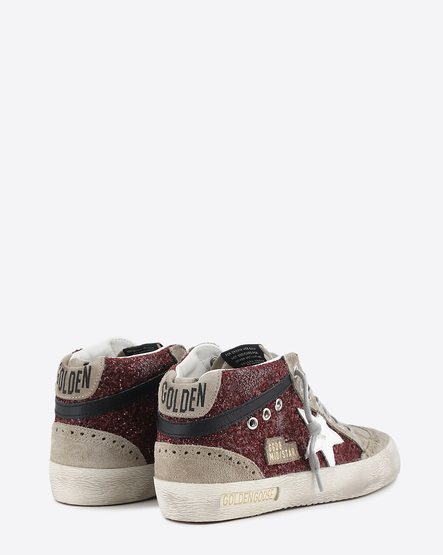 Golden Goose Femme Sneakers Mid Star – Dark Red Taupe 81553