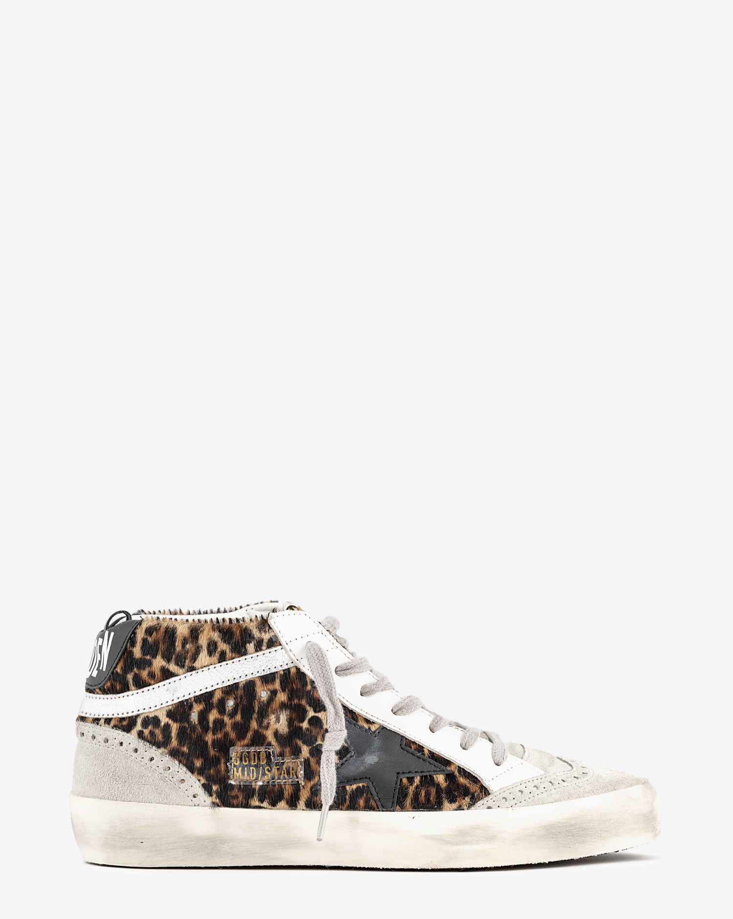 Golden Goose Femme Sneakers Mid Star Beige Brown Leo 81933