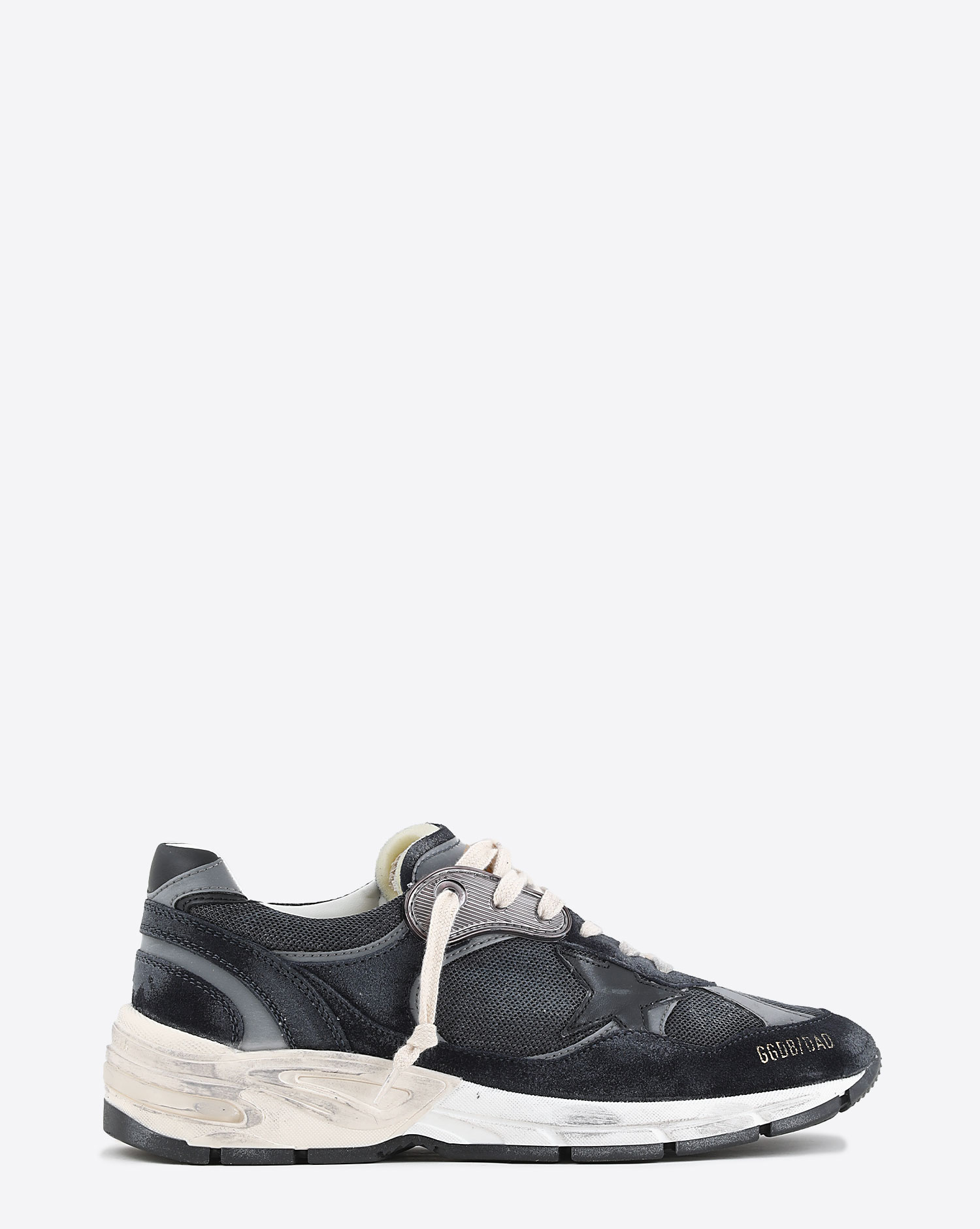 Sneakers Running Dad bleues foncées et grises étoile noir 50580 Golden Goose homme. Profil.