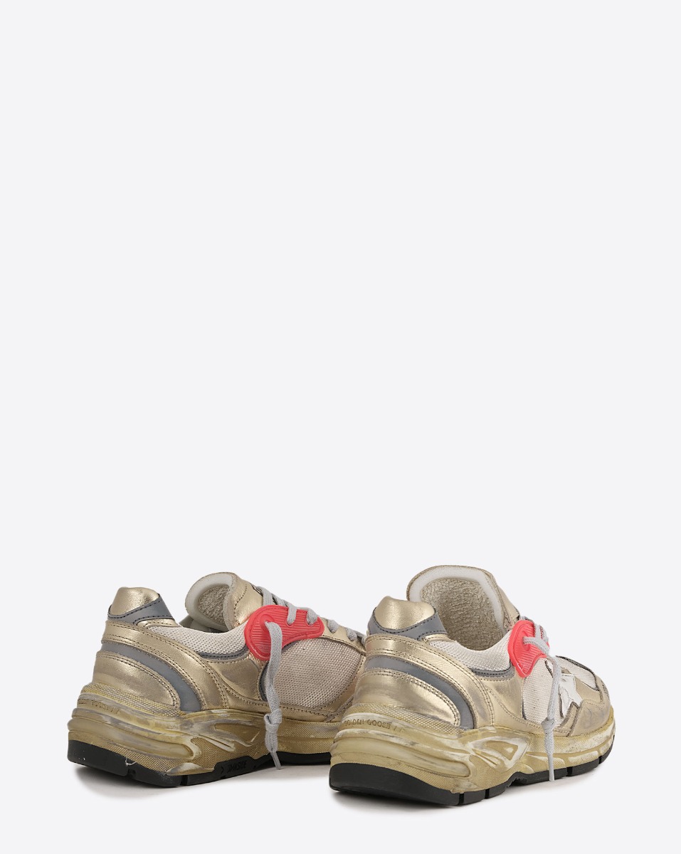 Sneakers Running Dad Golden Goose femme dorée étoile blanche. Dos.