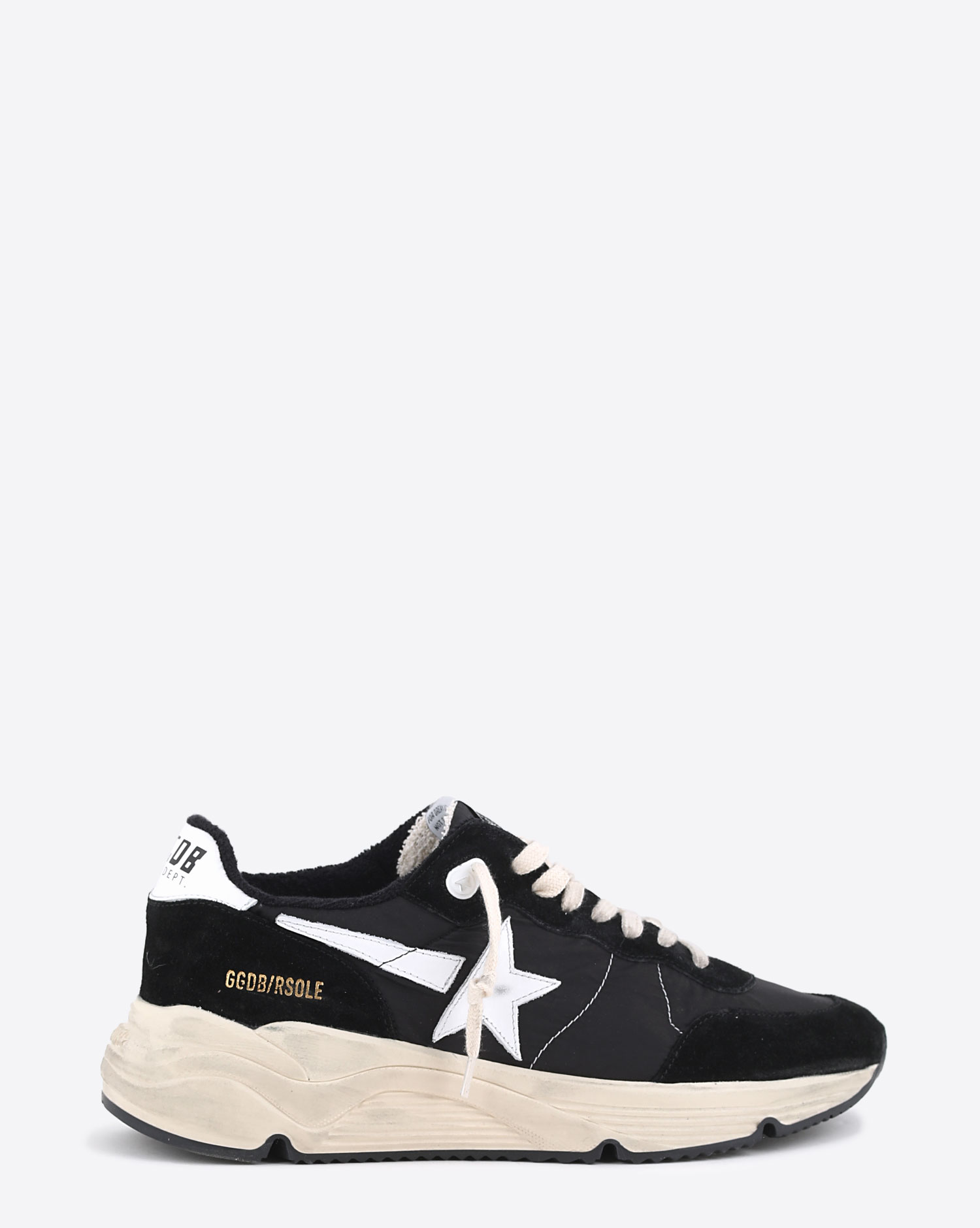 Golden Goose Sneakers Running Sole Black White 