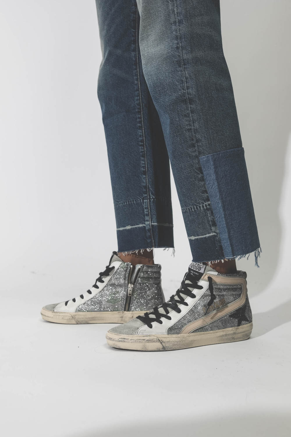 Golden Goose sneakers Slide camouflage vue de profil.