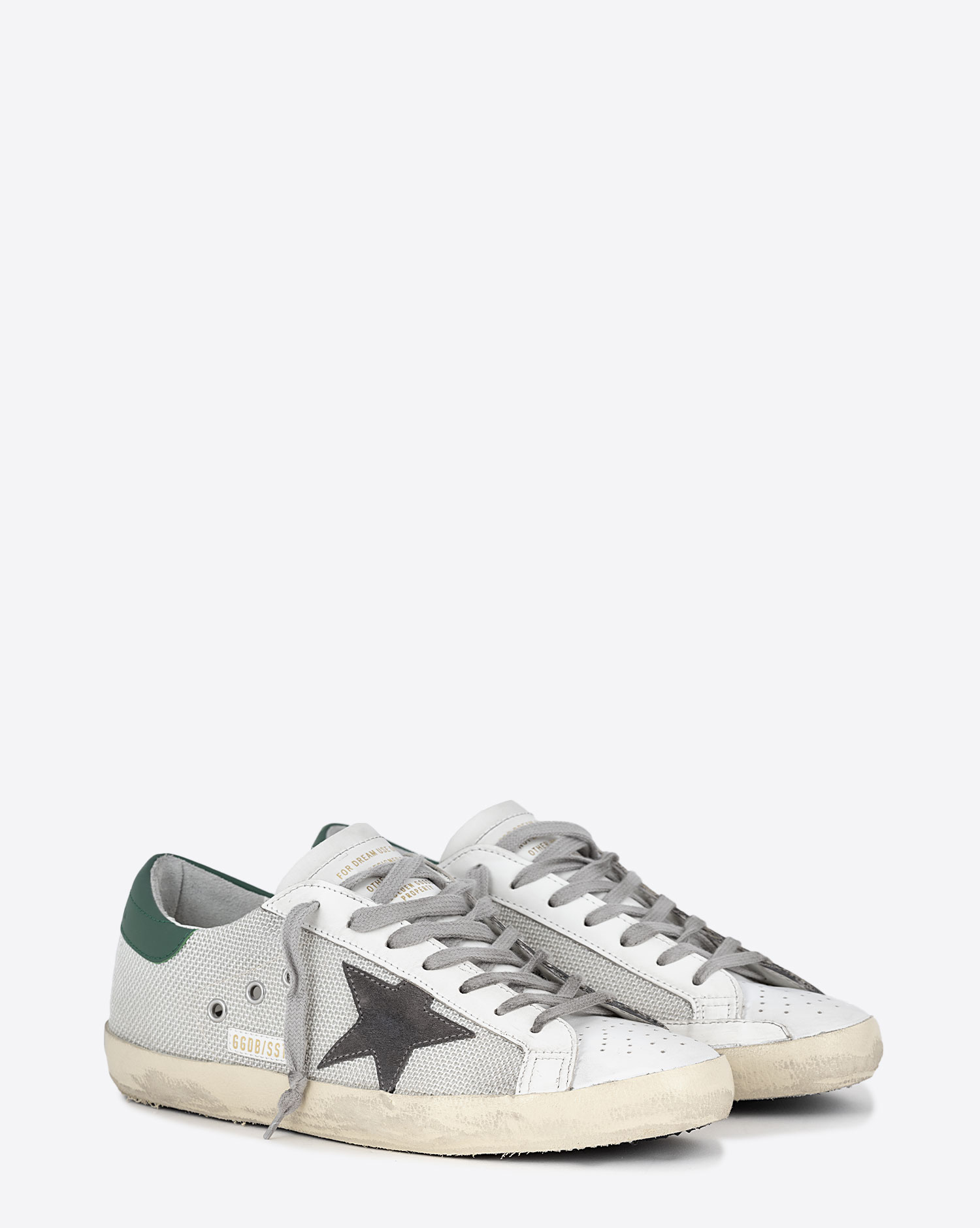 Produit Sneakers Superstar  Golden Goose Blanc Gris Vert 