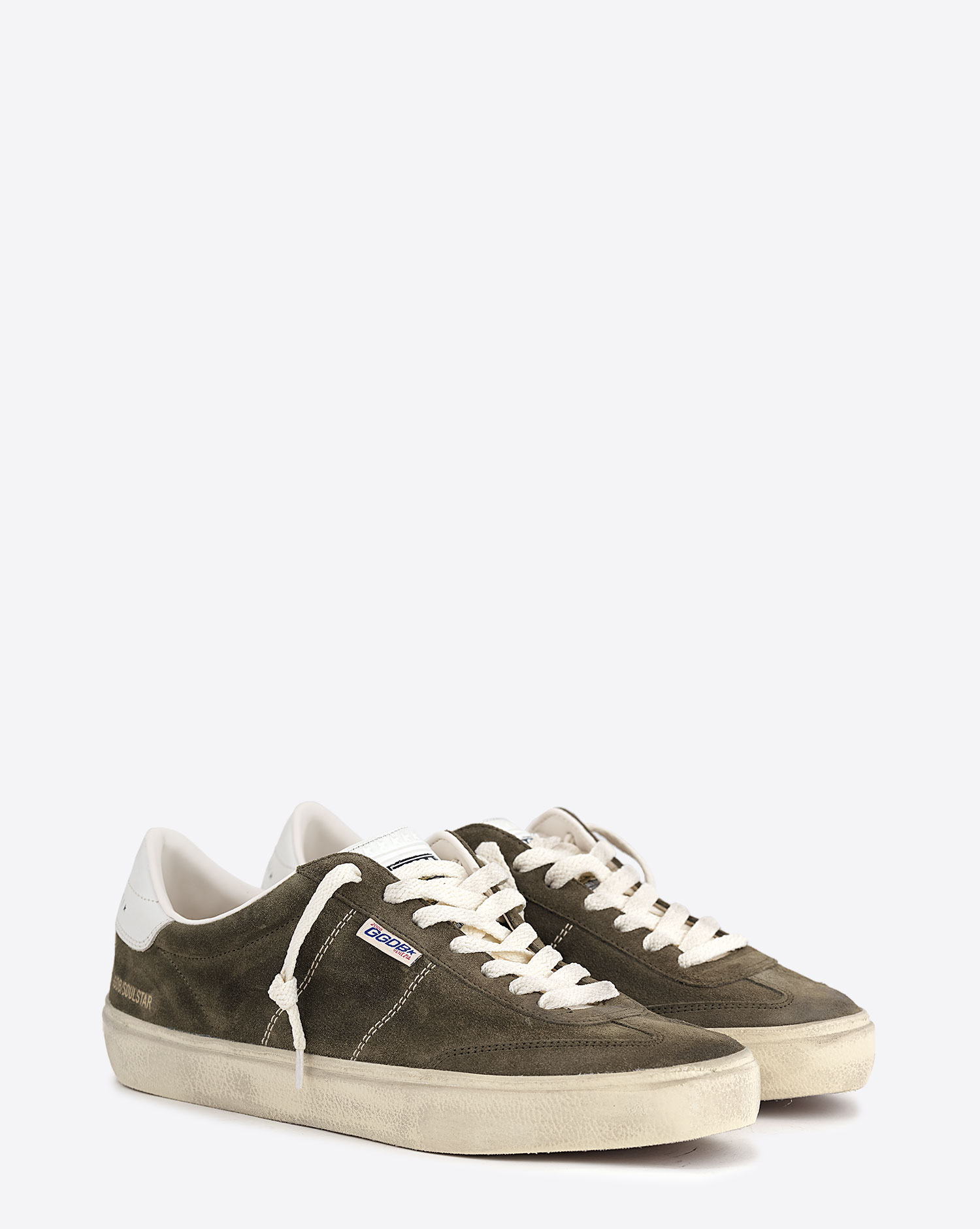 Golden Goose Homme Sneakers Soul Star Vert Olive Blanc
