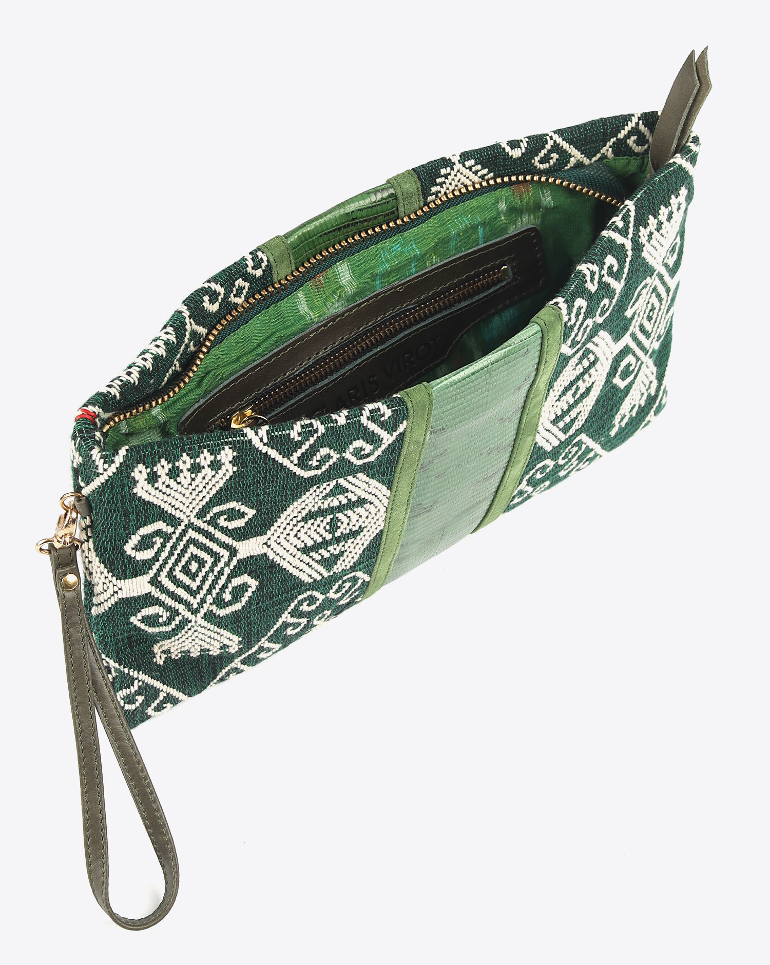 Image du produit Claris Virot Pochette Lou Lezard Timor - Vert   - 5