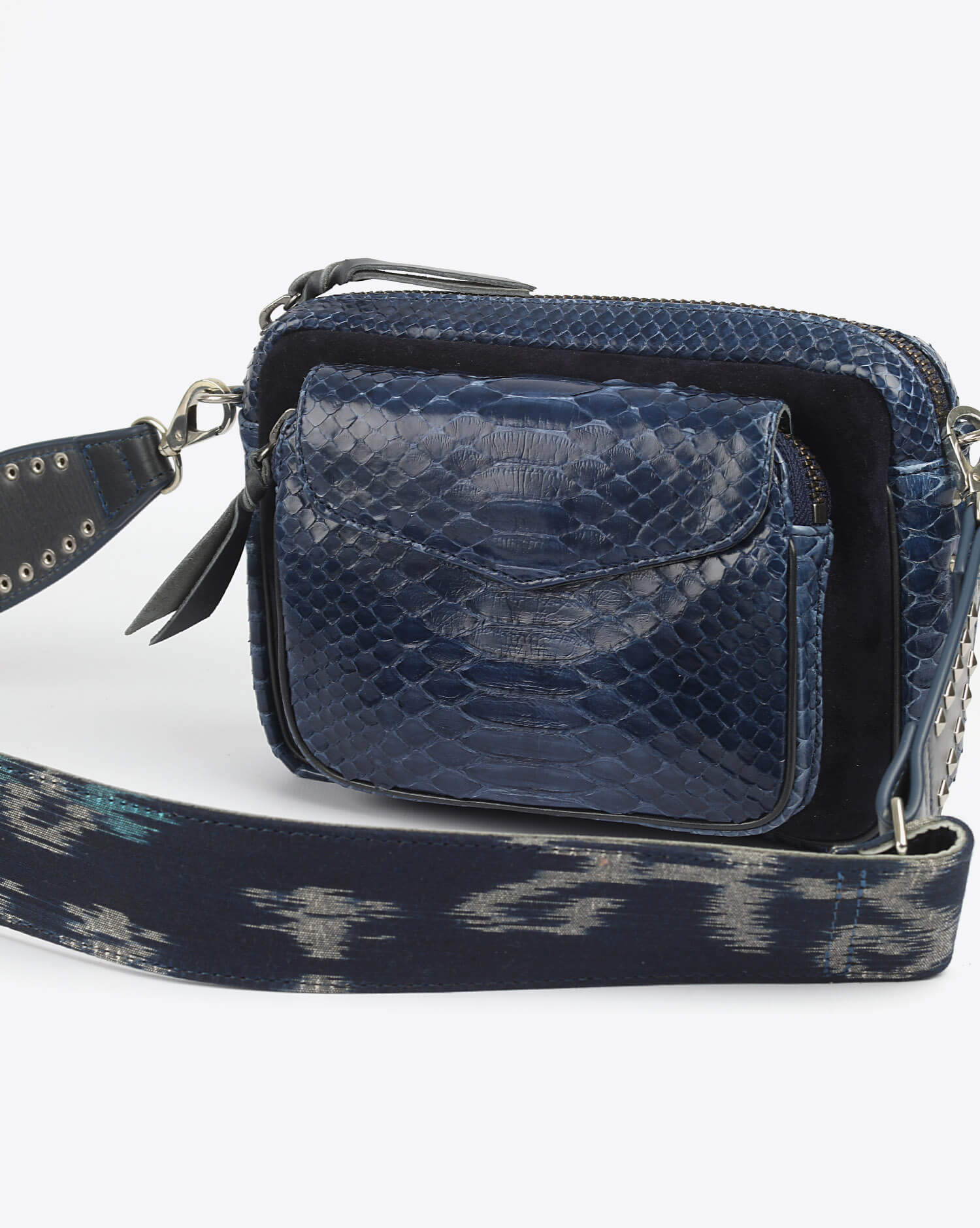 Image du produit Claris Virot Charly Python Suede - Bleu Cobalt   - 3