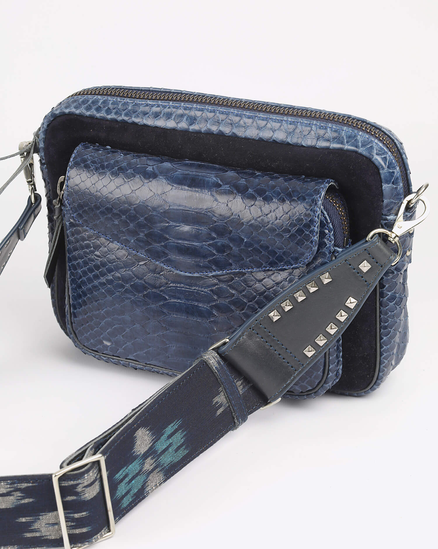 Image du produit Claris Virot Big Charly Python Suede - Bleu Cobalt   - 4