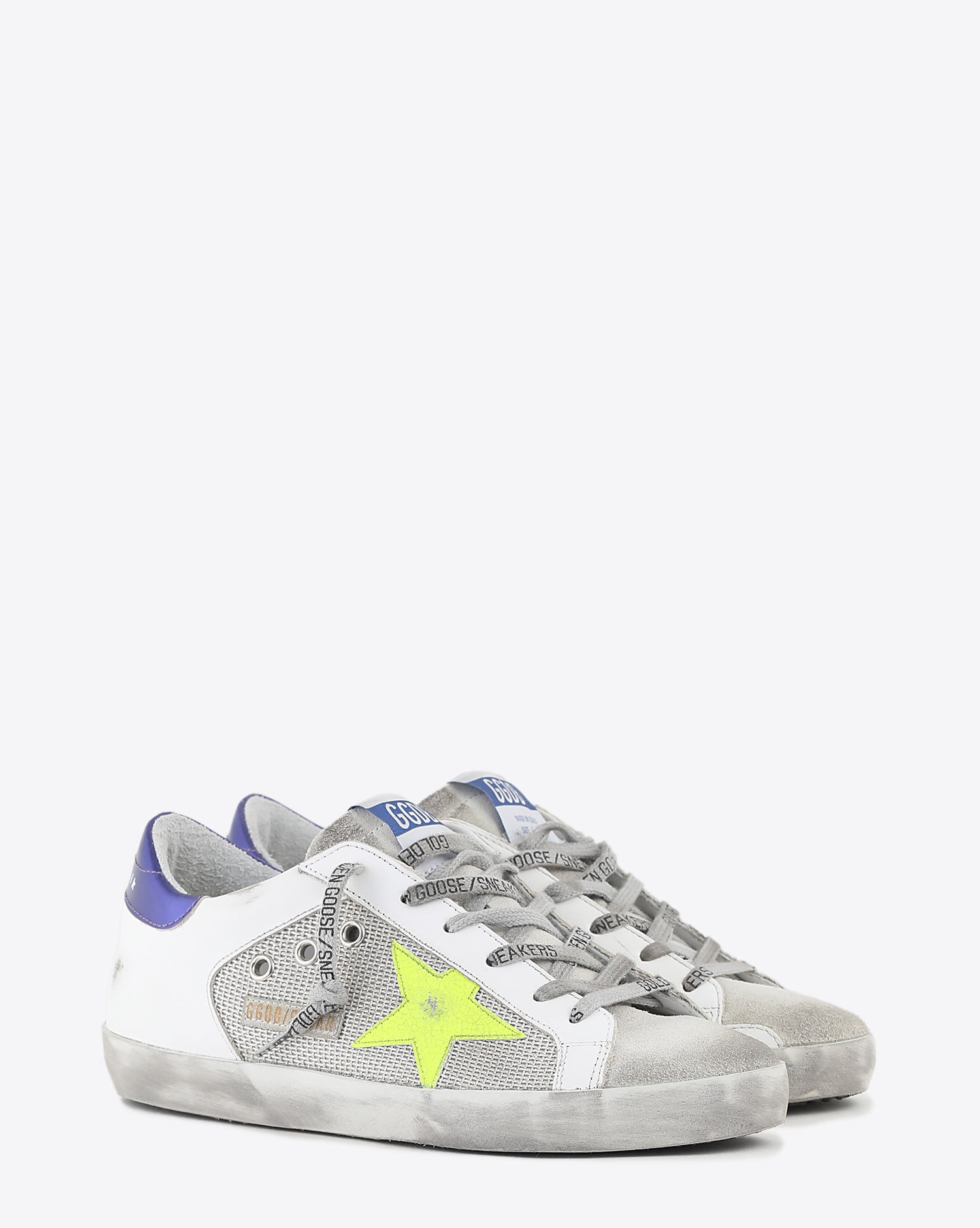 Image du produit Golden Goose Woman Collection Sneakers Super-Star - Light Silver Yellow Fluo Purple 80914 - 7