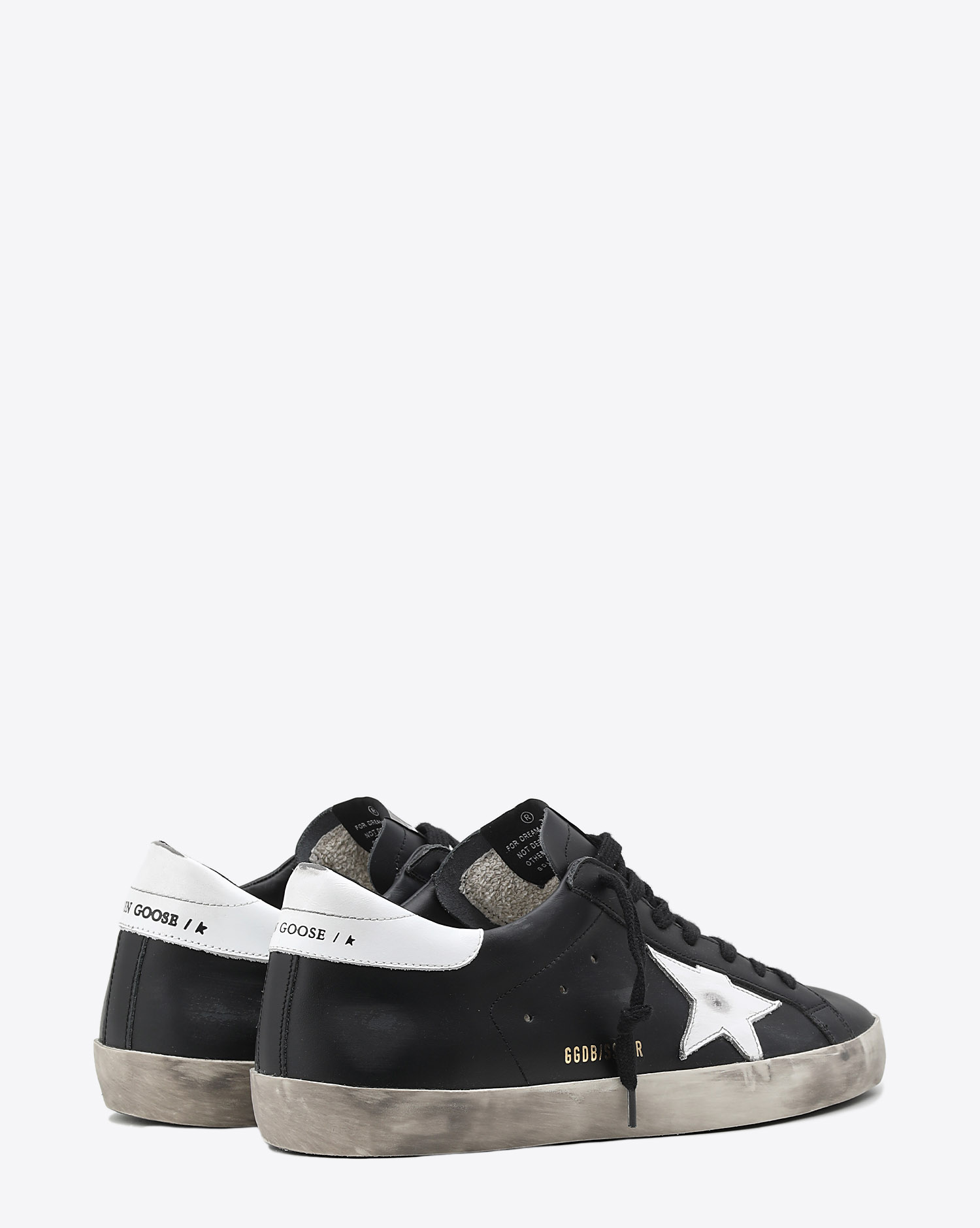 Sneakers Golden Goose Men Super Star Black White 80203. Dos.