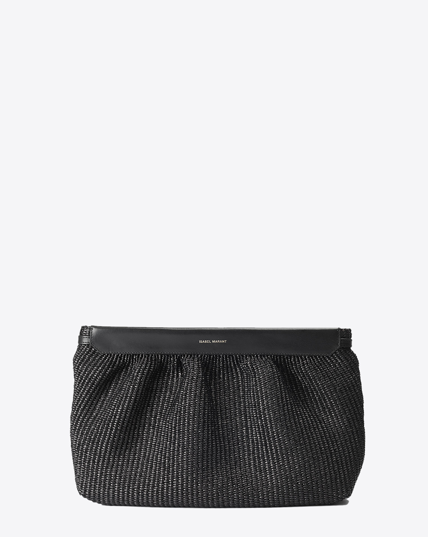 Image du produit Isabel Marant Sacs Pochette Luz Raffia - Black  