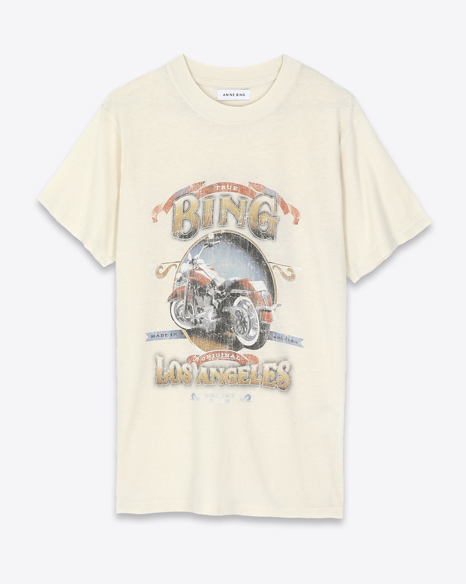 Anine Bing Lili Tee Biker - Cream