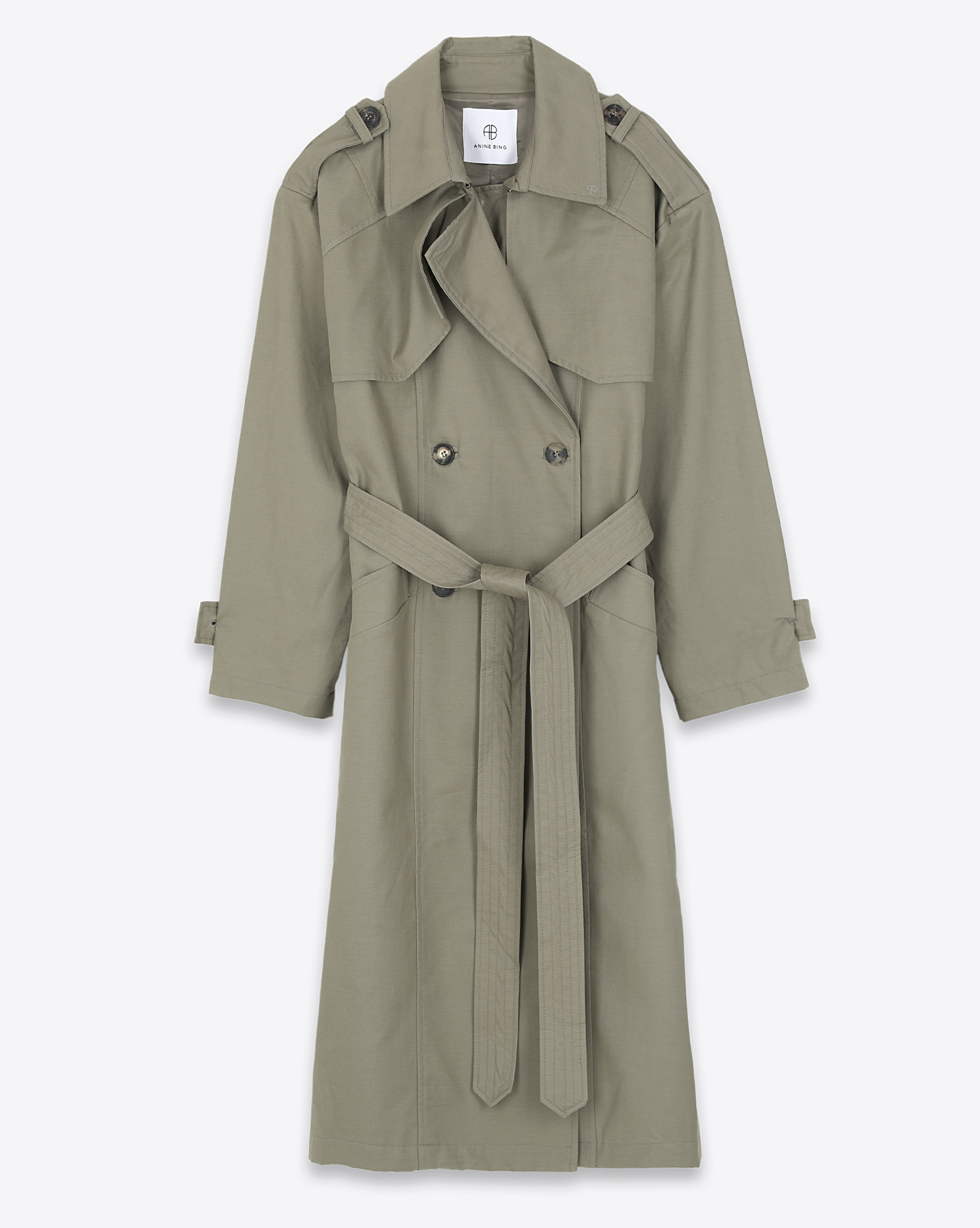 Anine Bing Finley Trench - Green Khaki