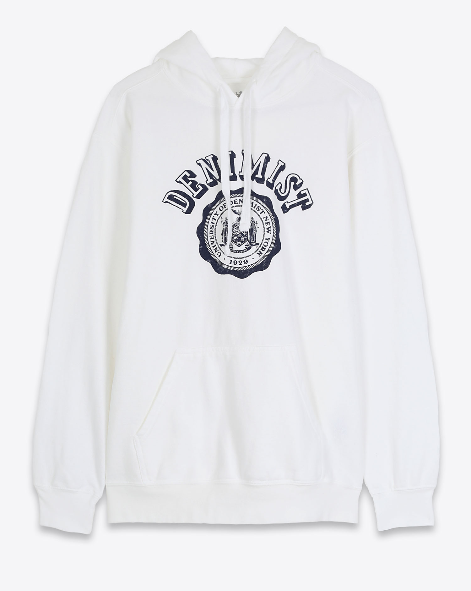 Denimist Crest Classic Hoodie - White