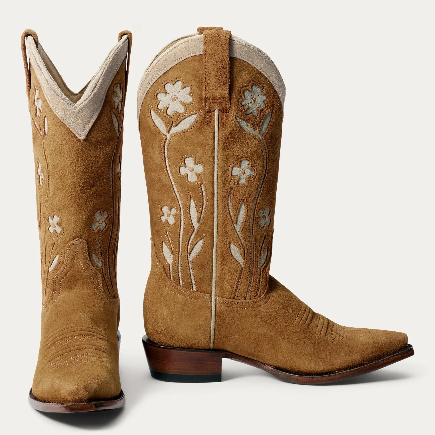 Image du produit The Great x Stetson Boots Cowboy &ndash; Su&eacute;d&eacute; Tan Floral - 6