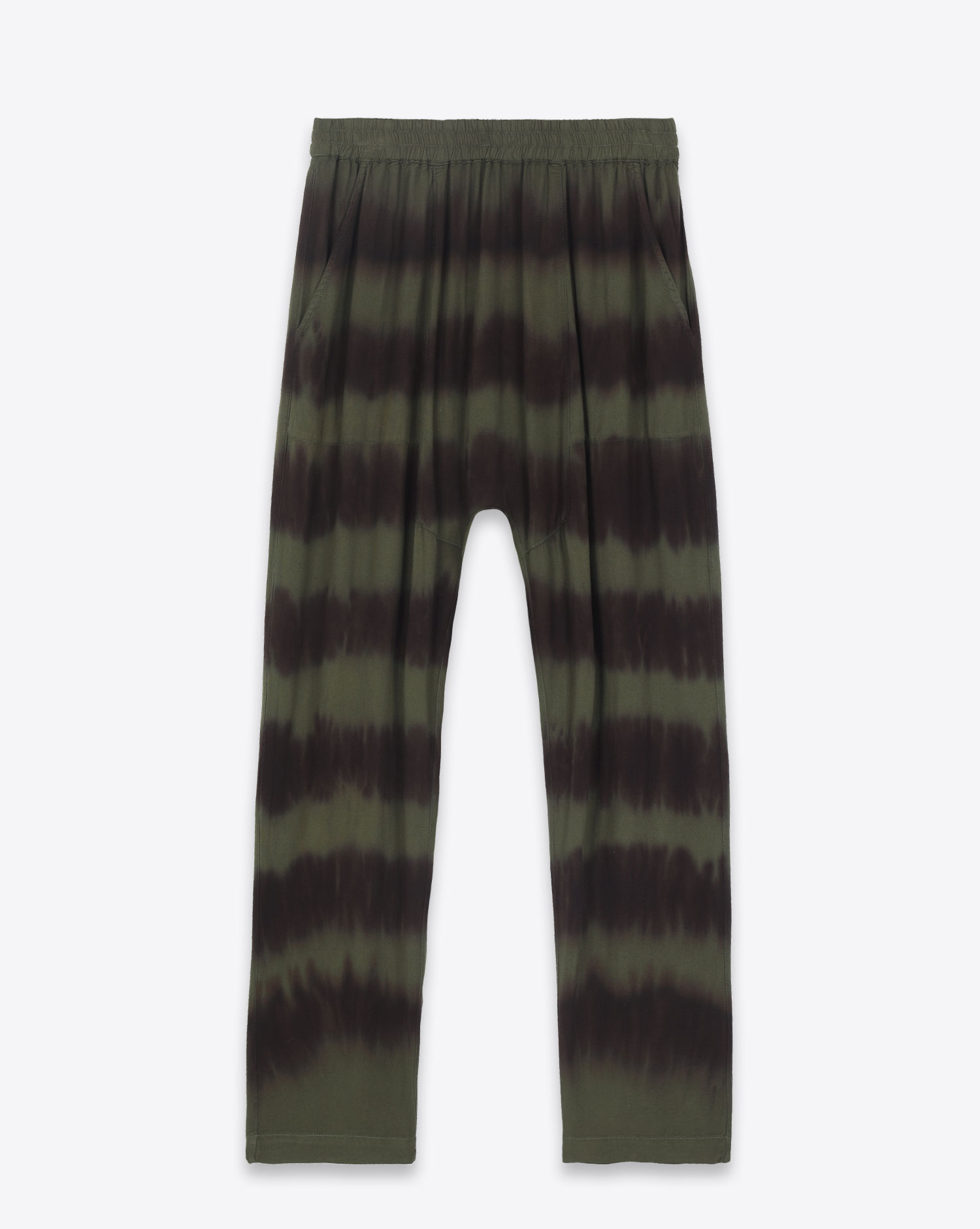 Raquel Allegra Sunday Pant – Forest Black and Stripes Tie Dye