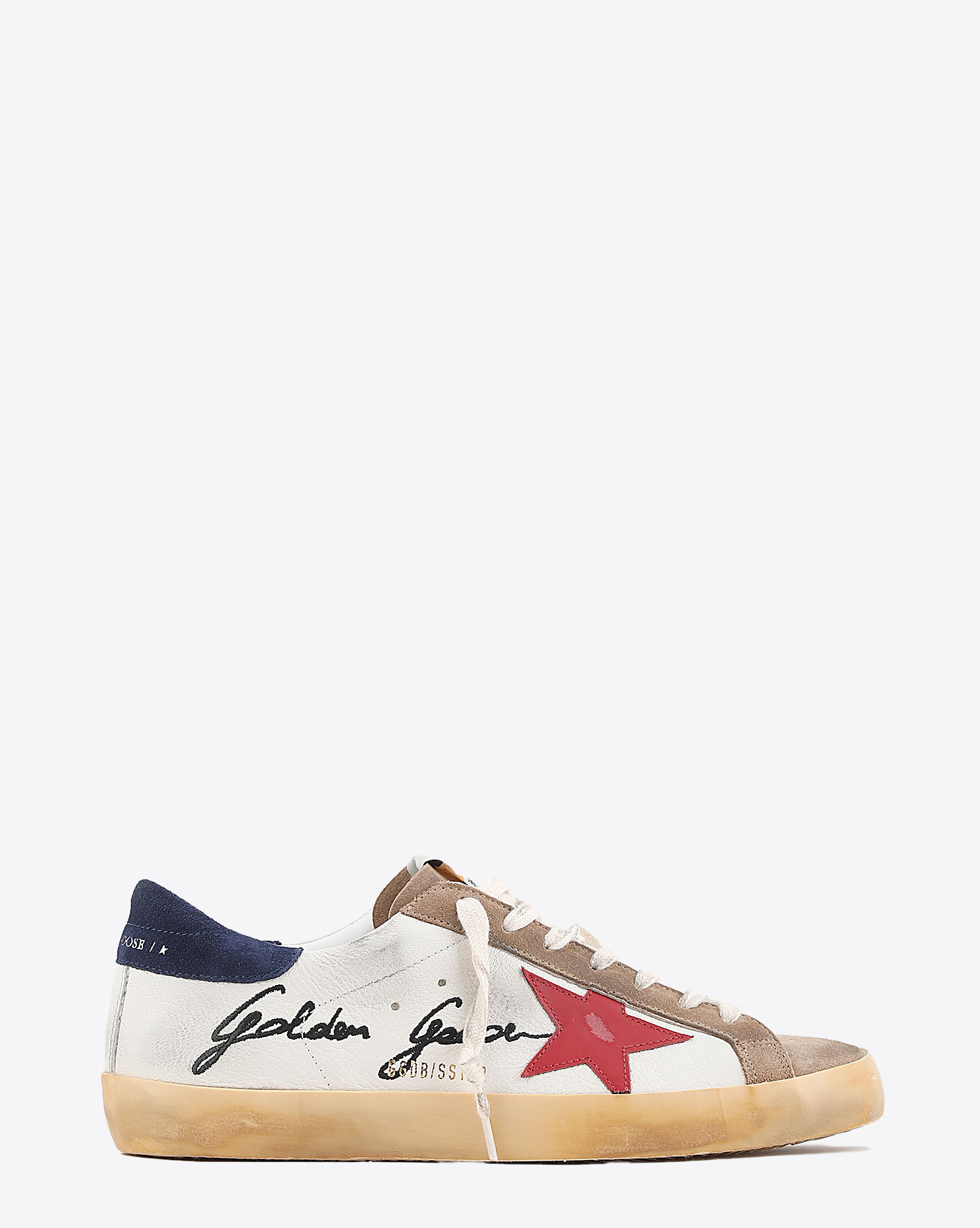 Golden Goose Men Super Star - White Red Tobacco 11174