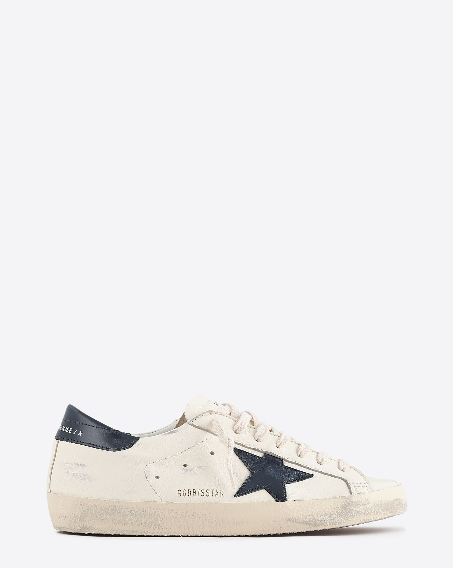 Golden Goose homme Sneakers Super Star Beige Night Blue 15430. Profil.