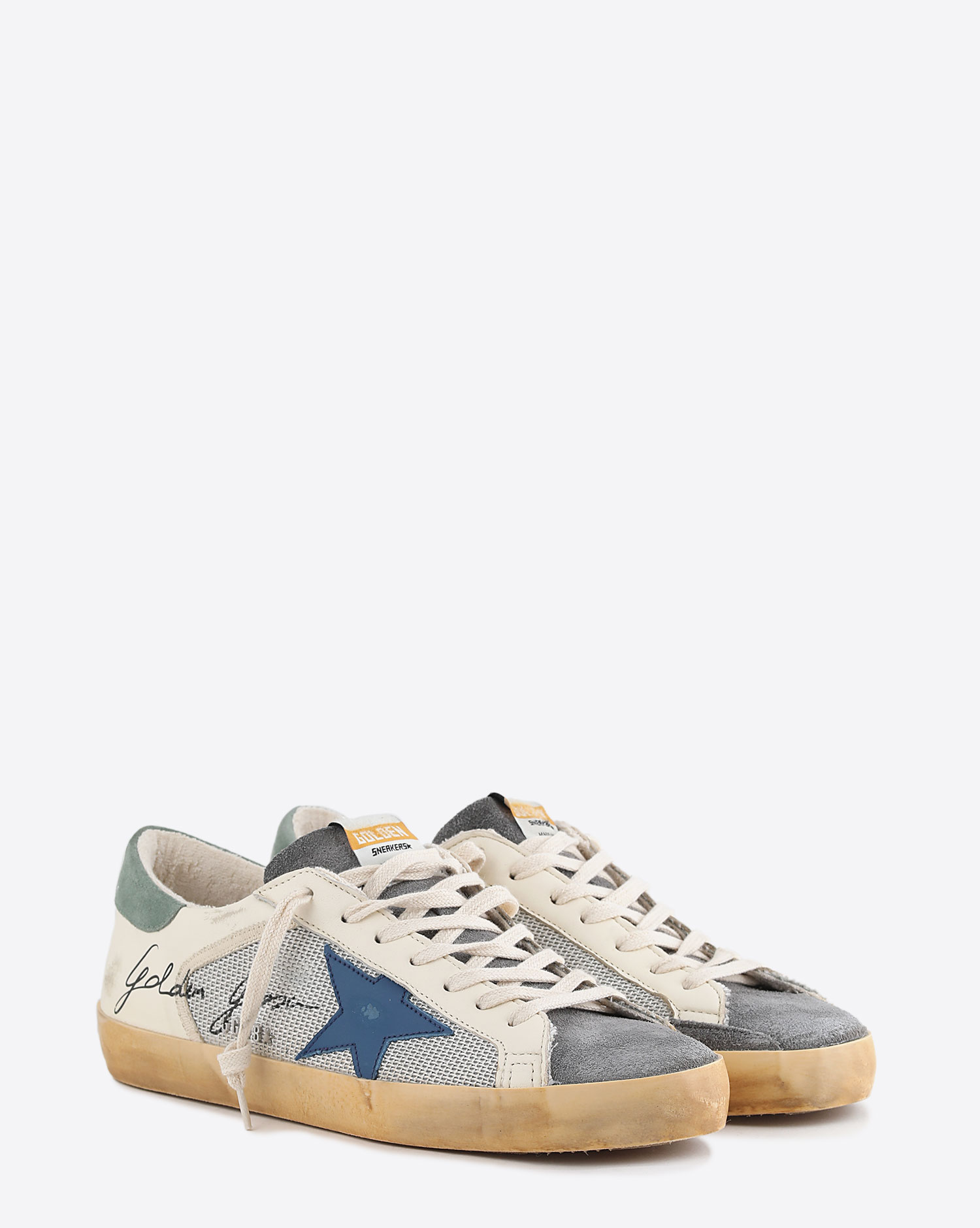 Sneakers Super Star Grey Blue Green 82160 Golden Goose 