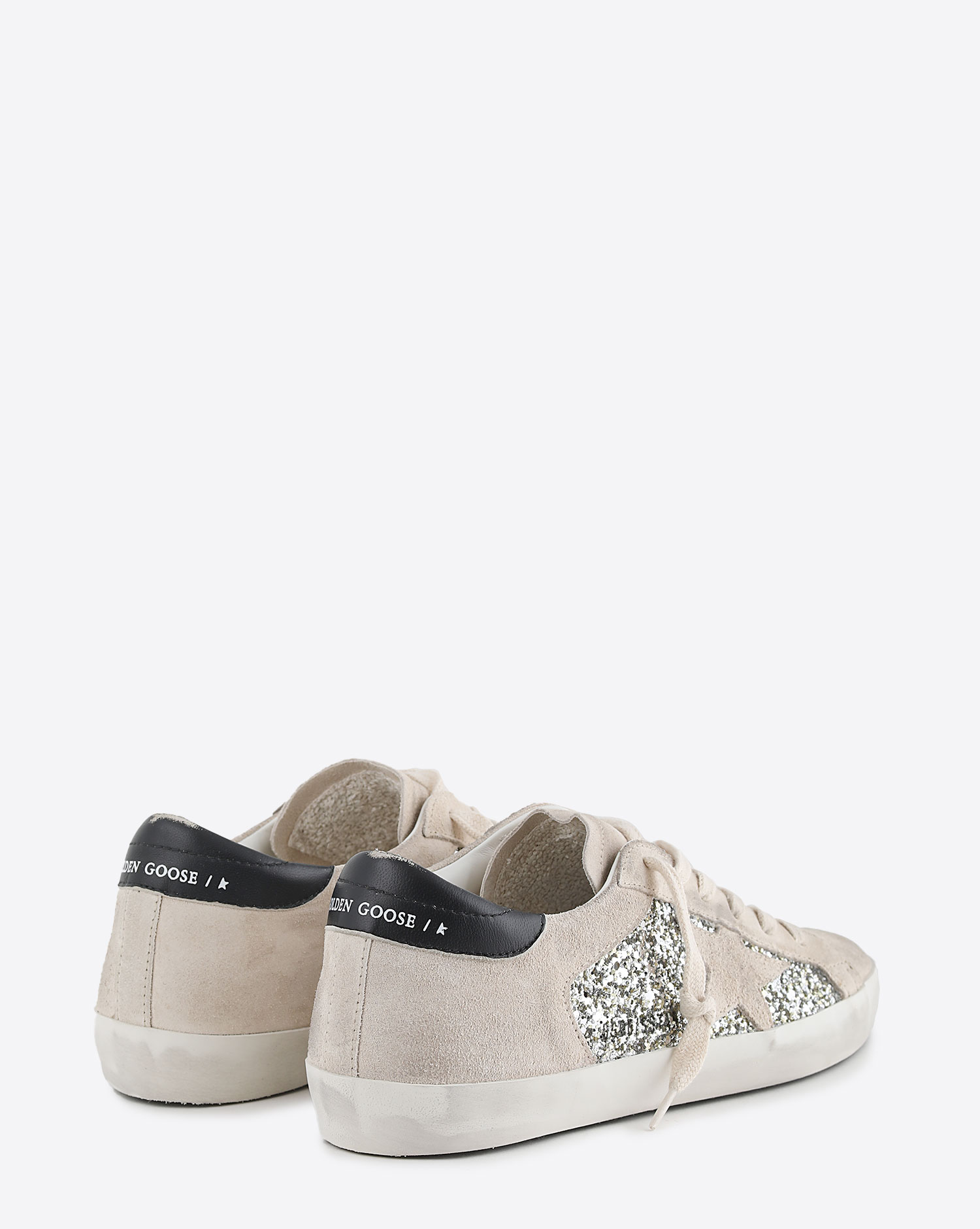 Golden Goose sneaker superstar cream silver blue