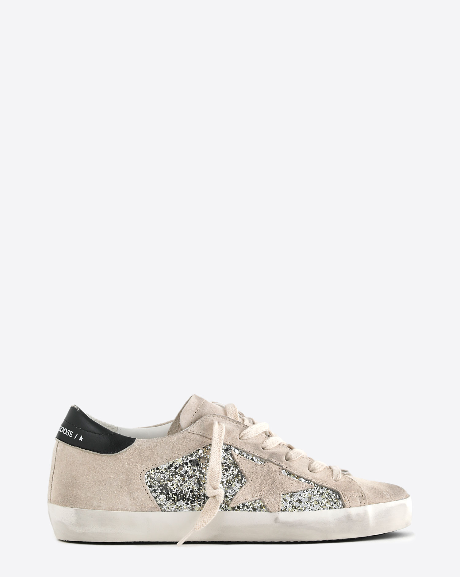 Golden Goose Sneakers Super-Star Platinium Beige Black 82166