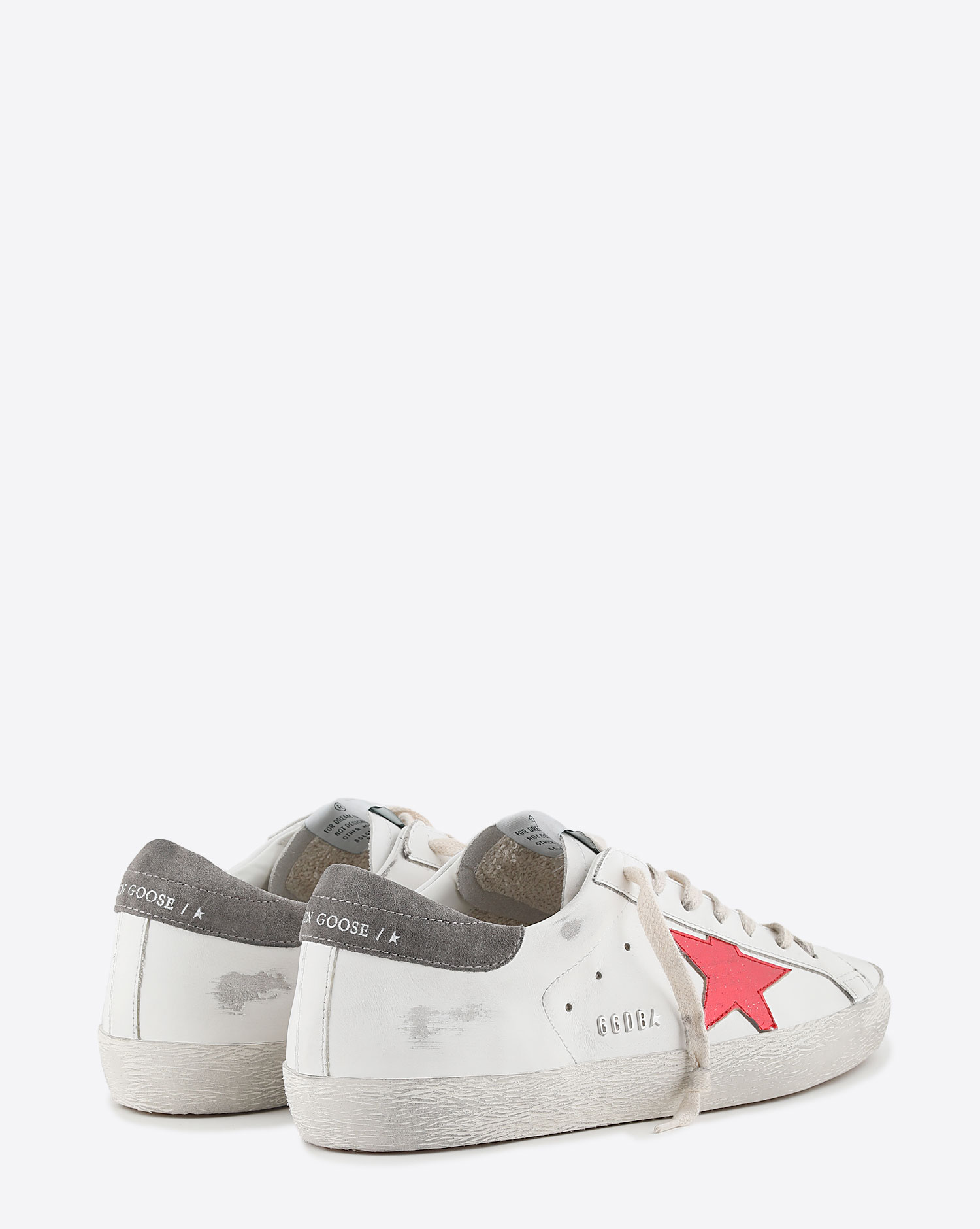 Sneakers Golden Goose Homme Superstar White Red Grey 11390 vue dos