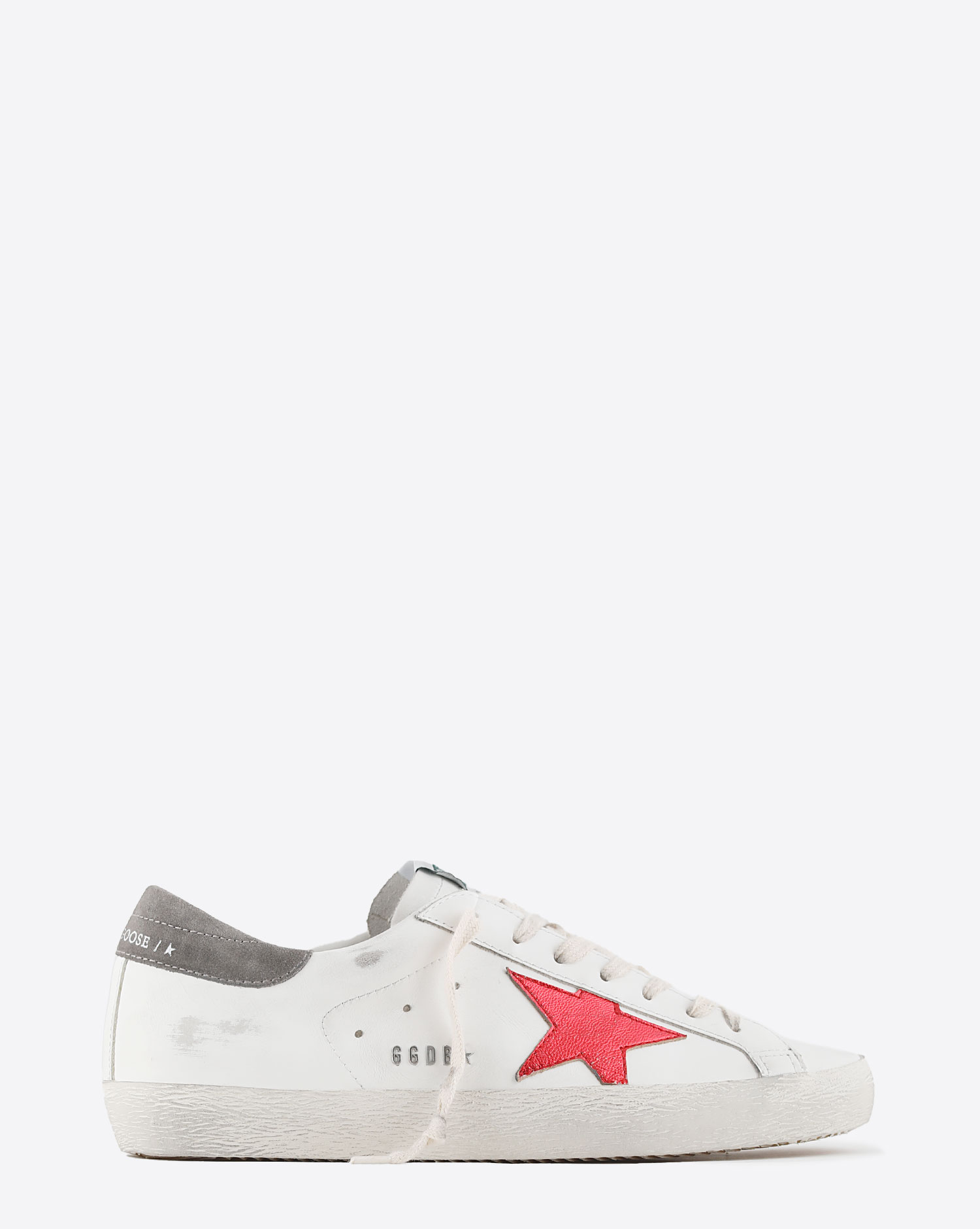 Sneakers Golden Goose Homme Superstar White Red Grey 11390