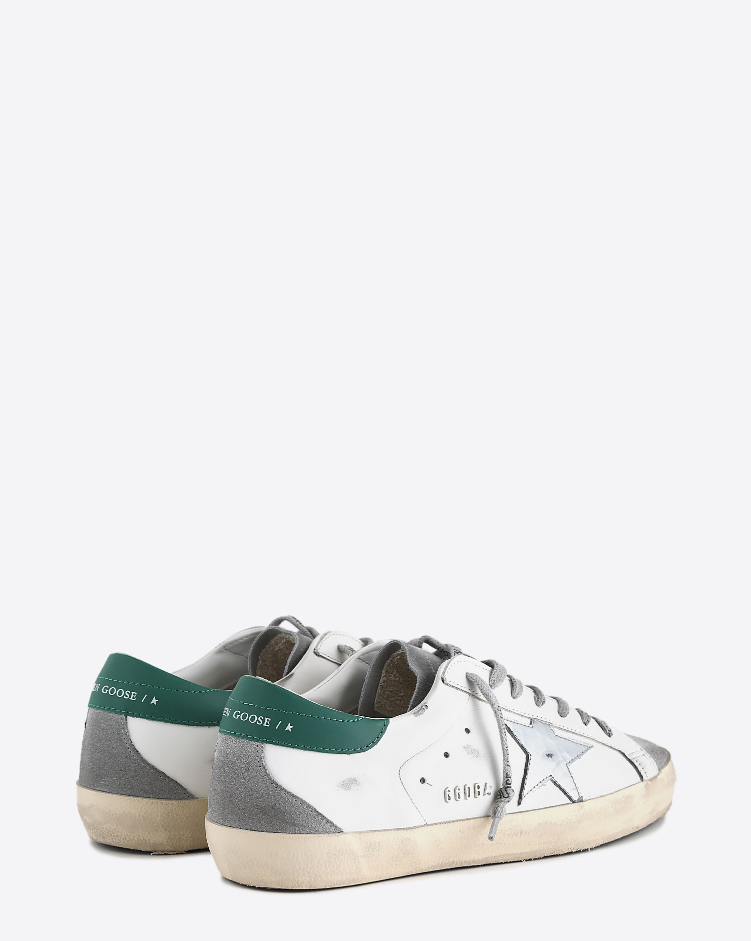 Golden Goose Homme Sneakers  Supestar  White Silver Green 