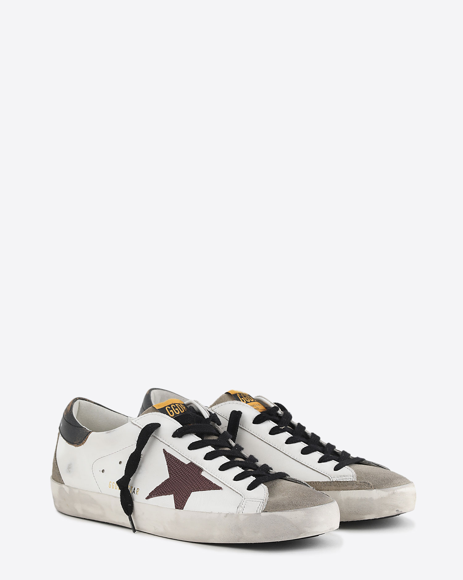Golden Goose Men Sneakers Superstar White Taupe Bordeaux 11394