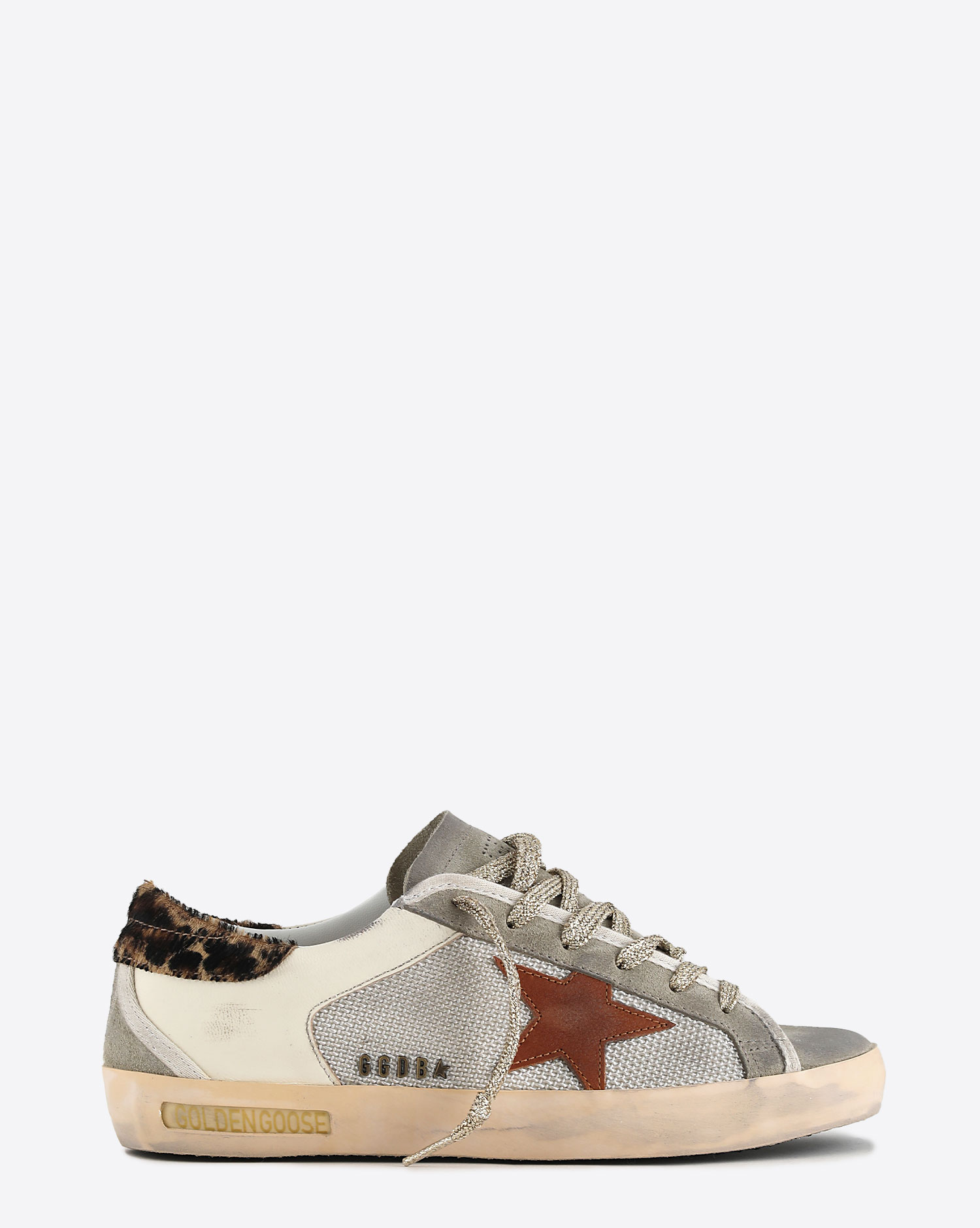 Sneakers Golden Goose Femme Superstar White Taupe Brown 

