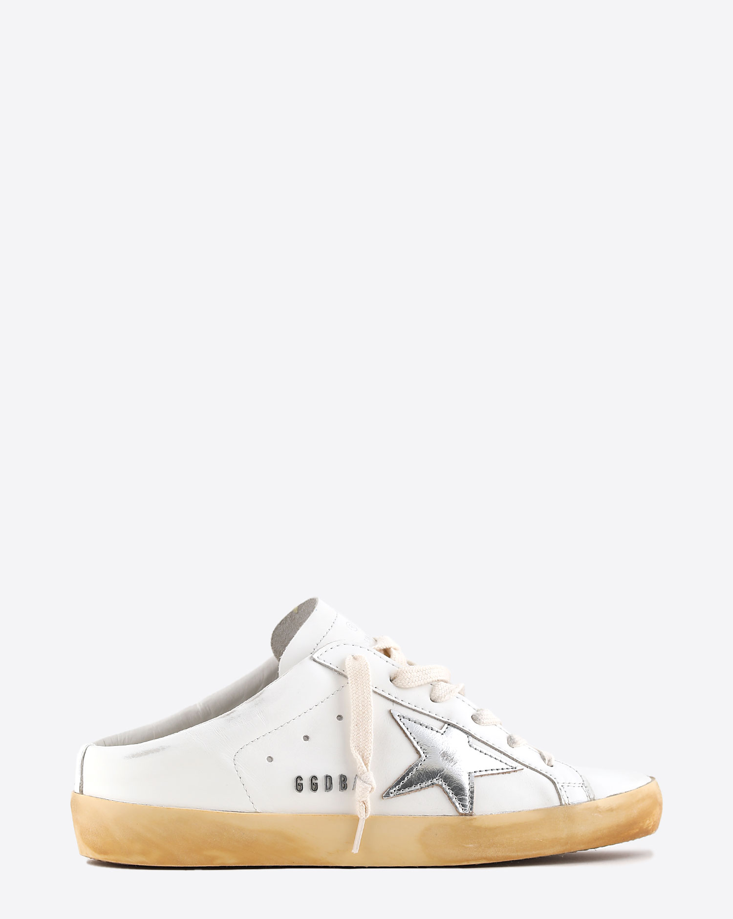 Golden Goose Femme Super Star Sabot White Silver 80185