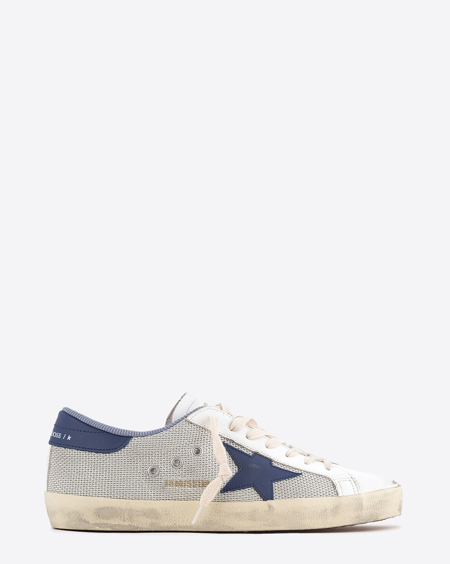 Golden Goose Homme Sneakers Superstar Argent Bleu Blanc 70290