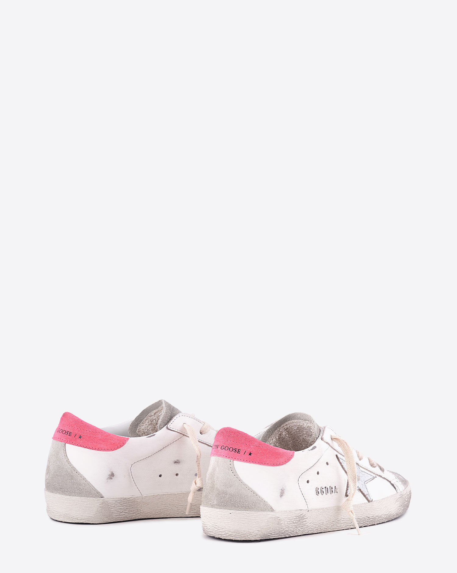 Golden Goose  Sneakers Superstar  Blanc Argent Rose Fluo 81490