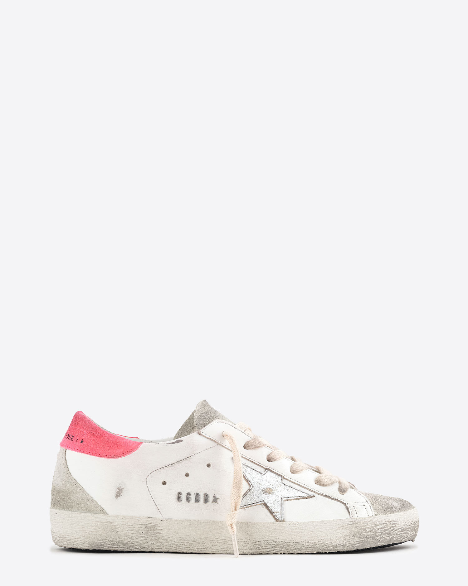 Golden Goose  Sneakers Superstar  Blanc Argent Rose Fluo 81490