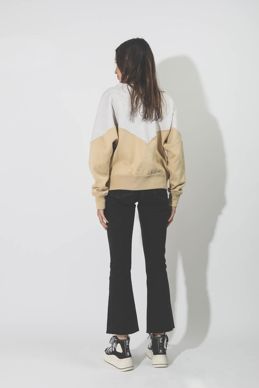 Sweatshirt Houston jaune logo noir Isabel Marant Etoile