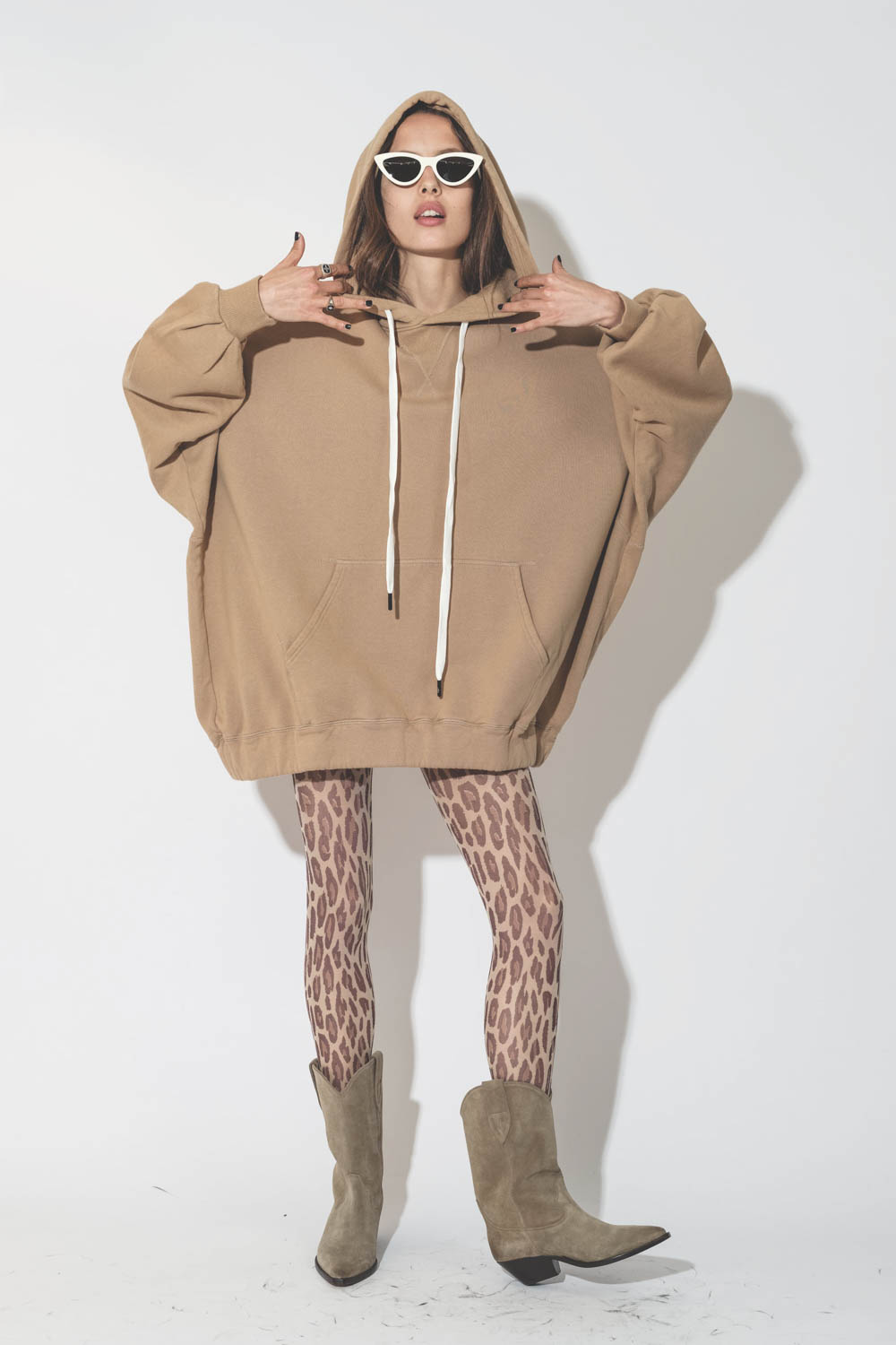 Image du produit R13 Sweatshirt Capuche Jumbo – Khaki - 5