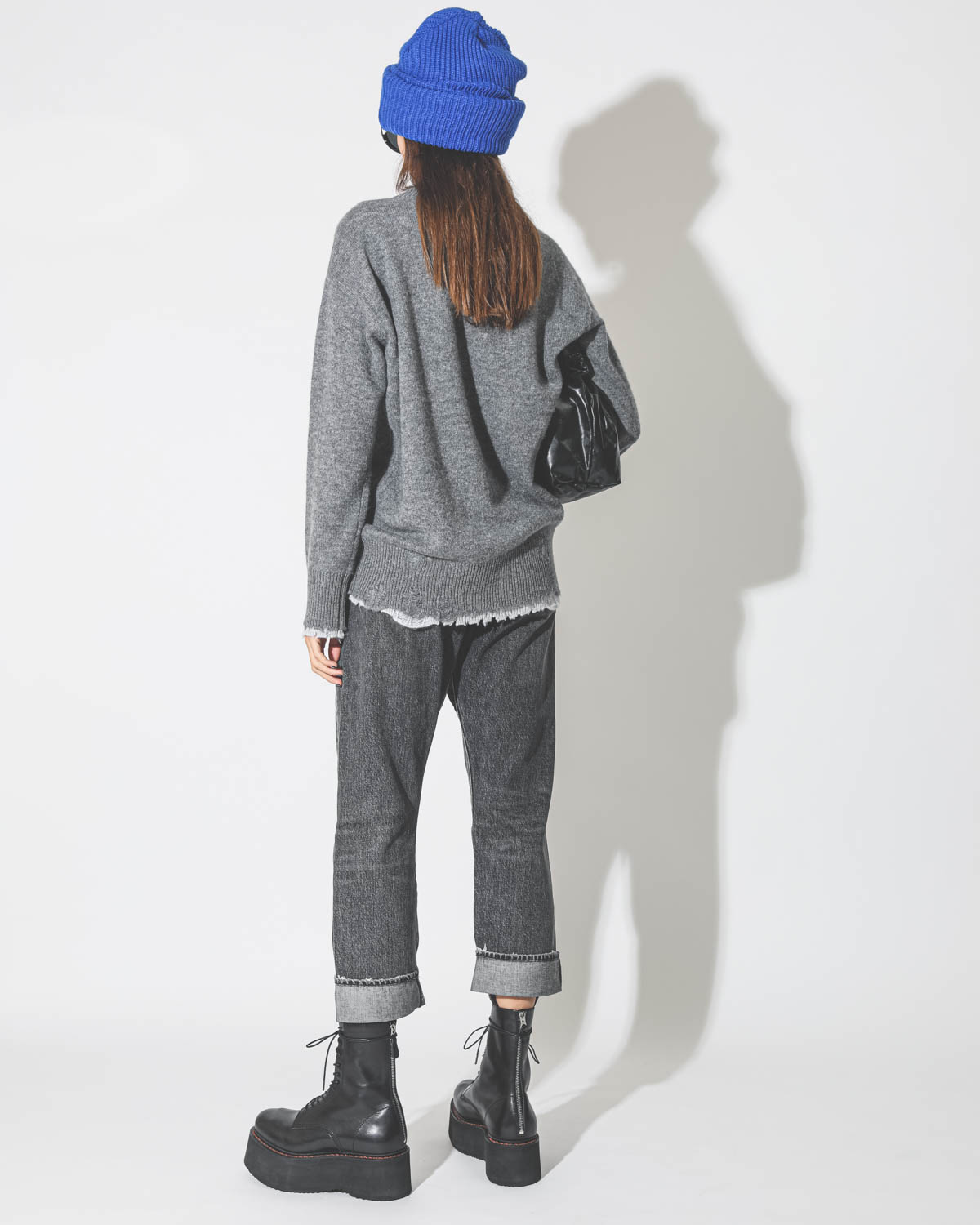 Sweat reversible Crewneck R13 Denim gris