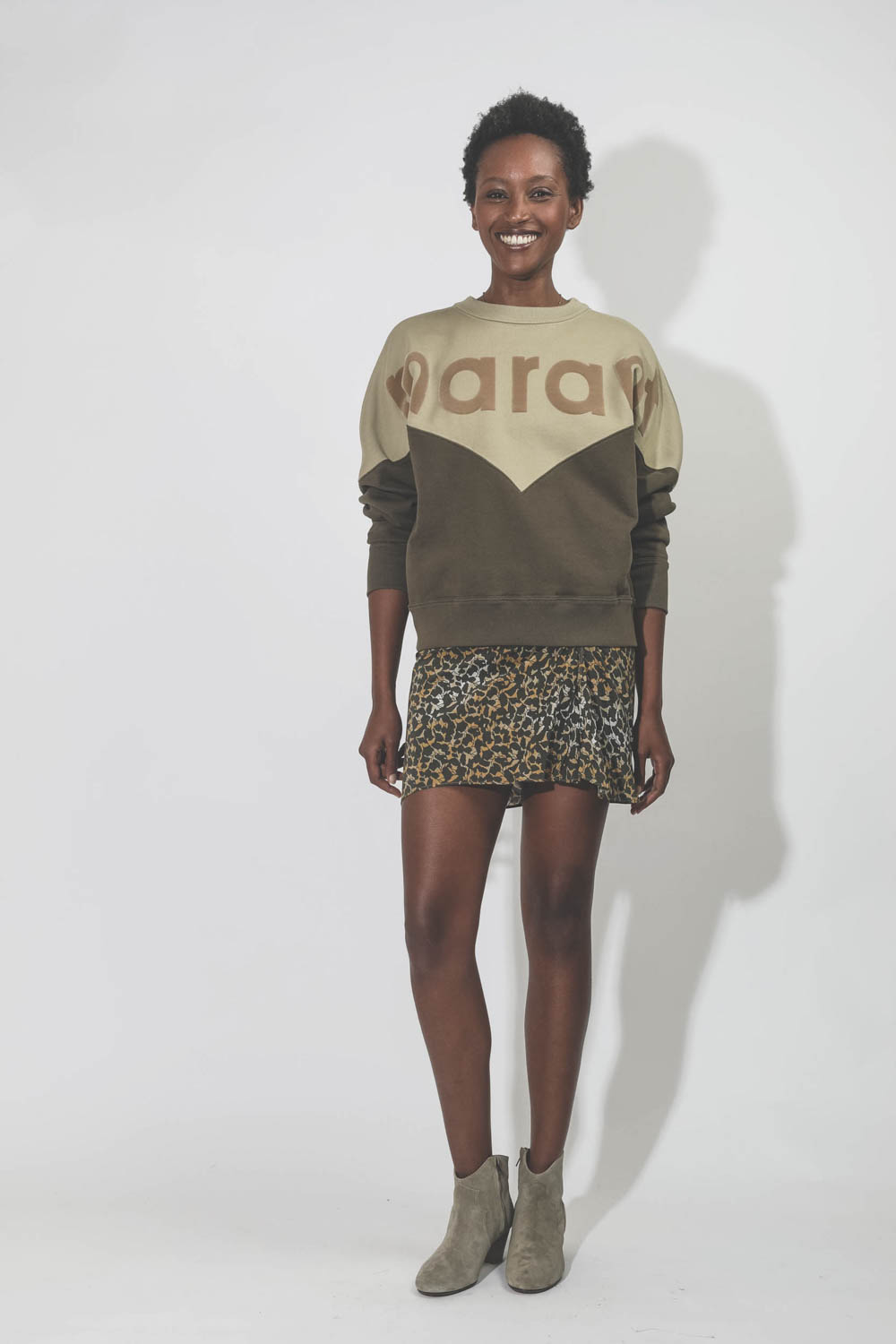 Sweatshirt Houston kaki Isabel Marant Etoile. 