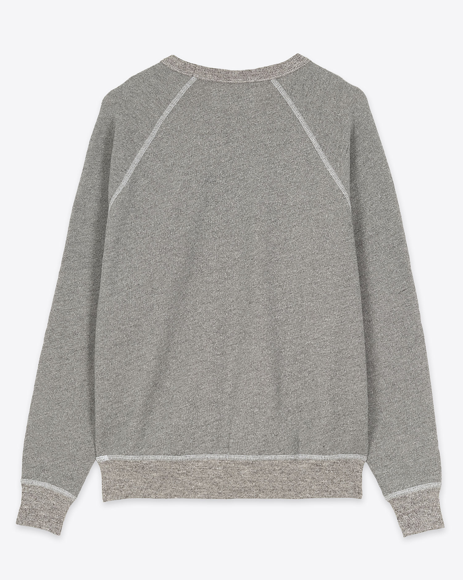 Produit Sweatshirt manches longues College The Great en coton gris. Vue dos. 