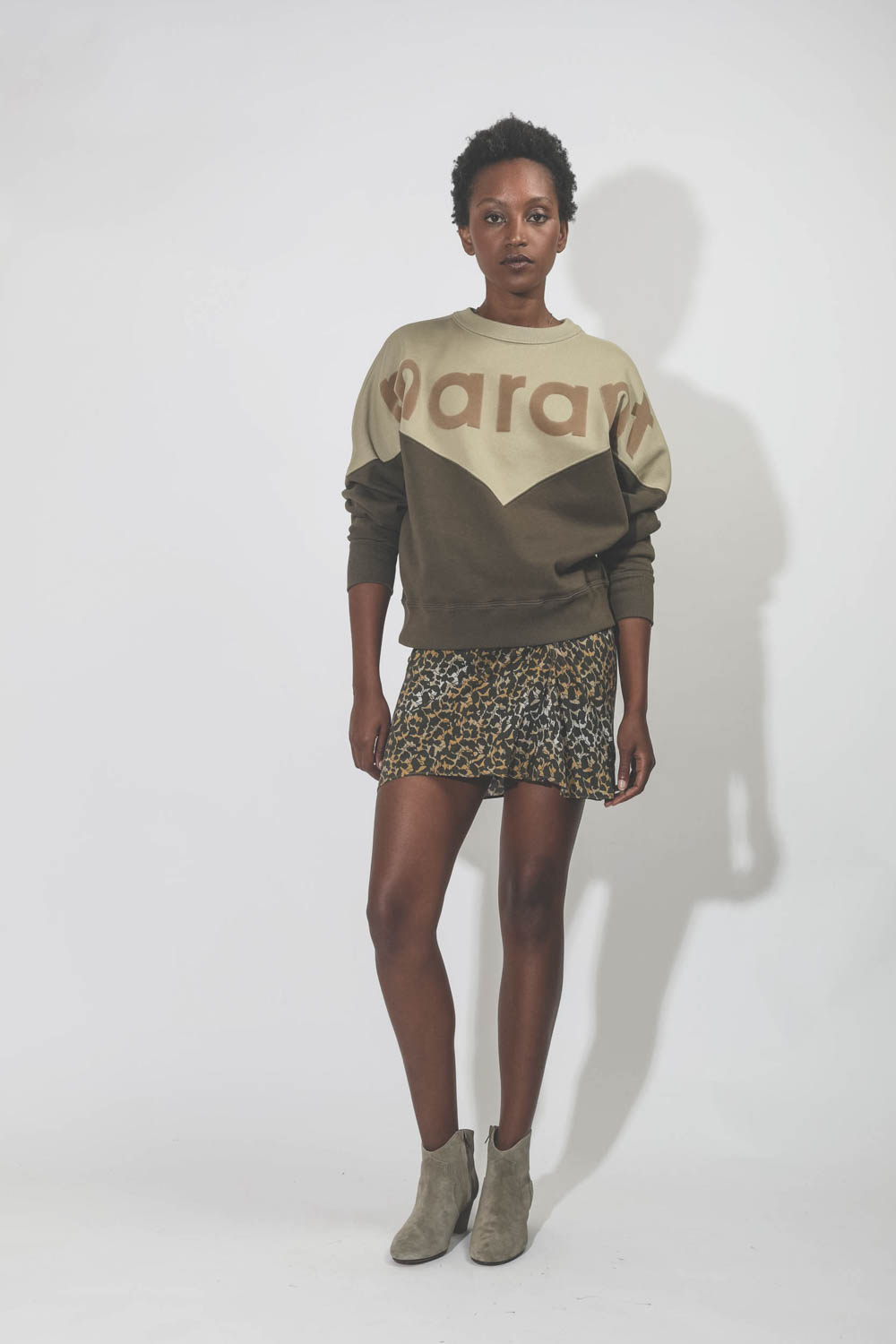 Sweatshirt Houston kaki Isabel Marant Etoile. 
