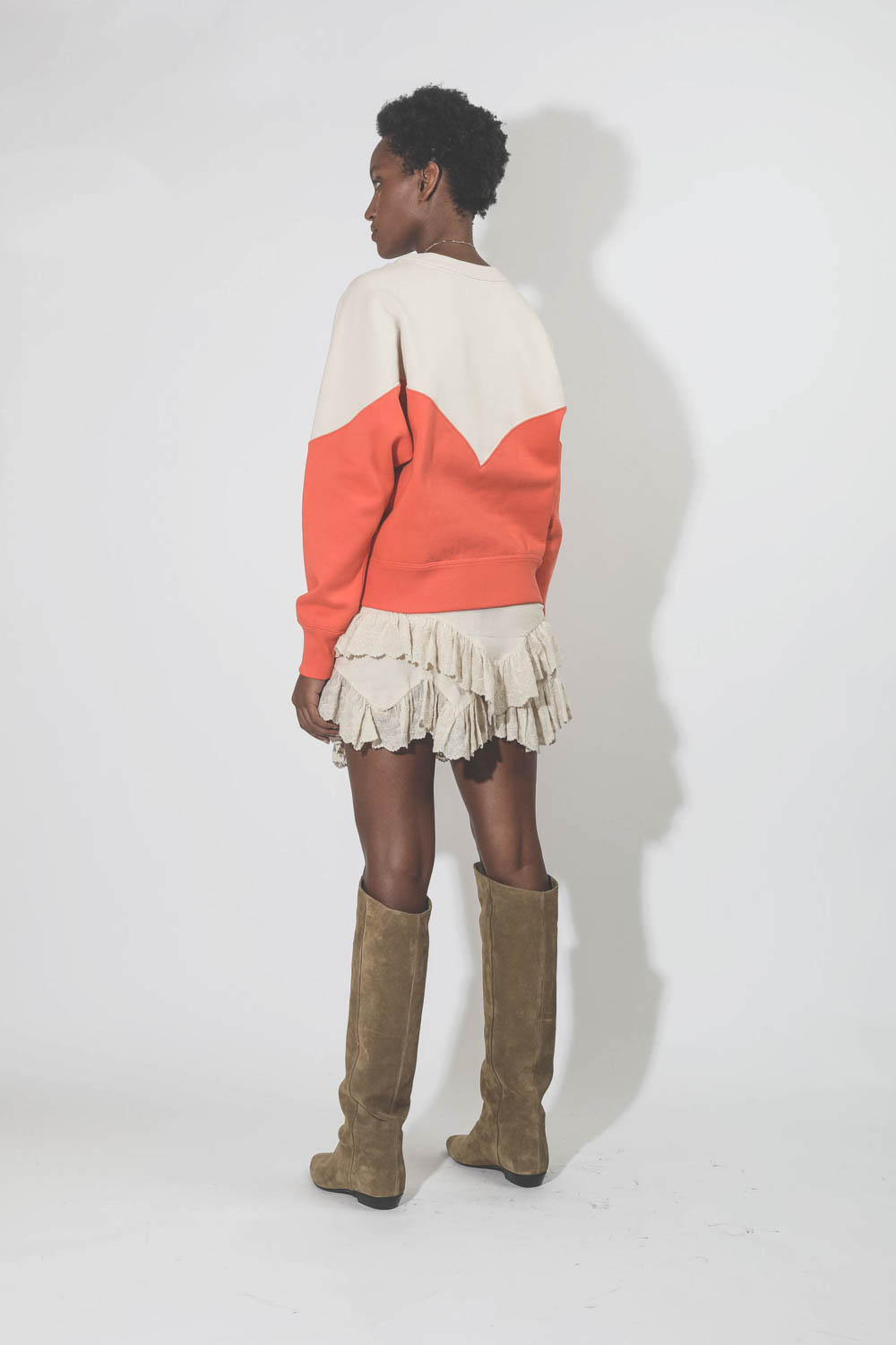 Sweatshirt femme Houston orange Isabel Marant Etoile. 