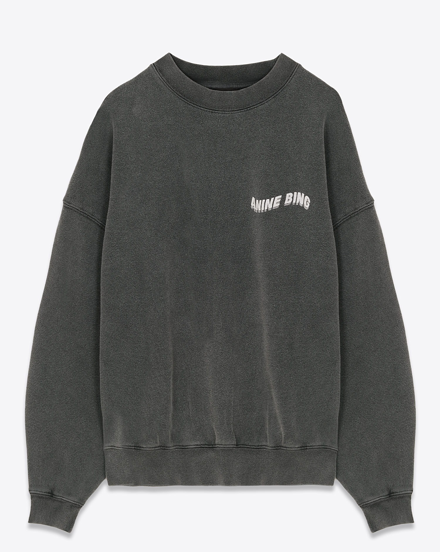 Sweatshirt Jaci Daydreams Anine Bing noir délavé. Vue face. 