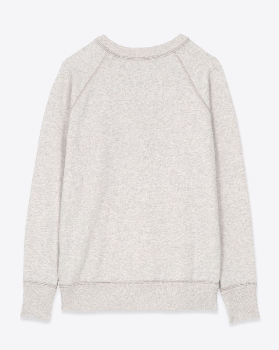 Sweatshirt Millyny Isabel Marant &Eacute;toile en coton &eacute;cru, logo Marant en velours noir. Vue de dos.