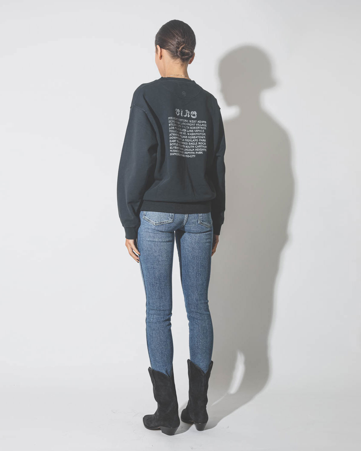 Image du produit Anine Bing Ramona Sweatshirt Biker - Washed Black - 4