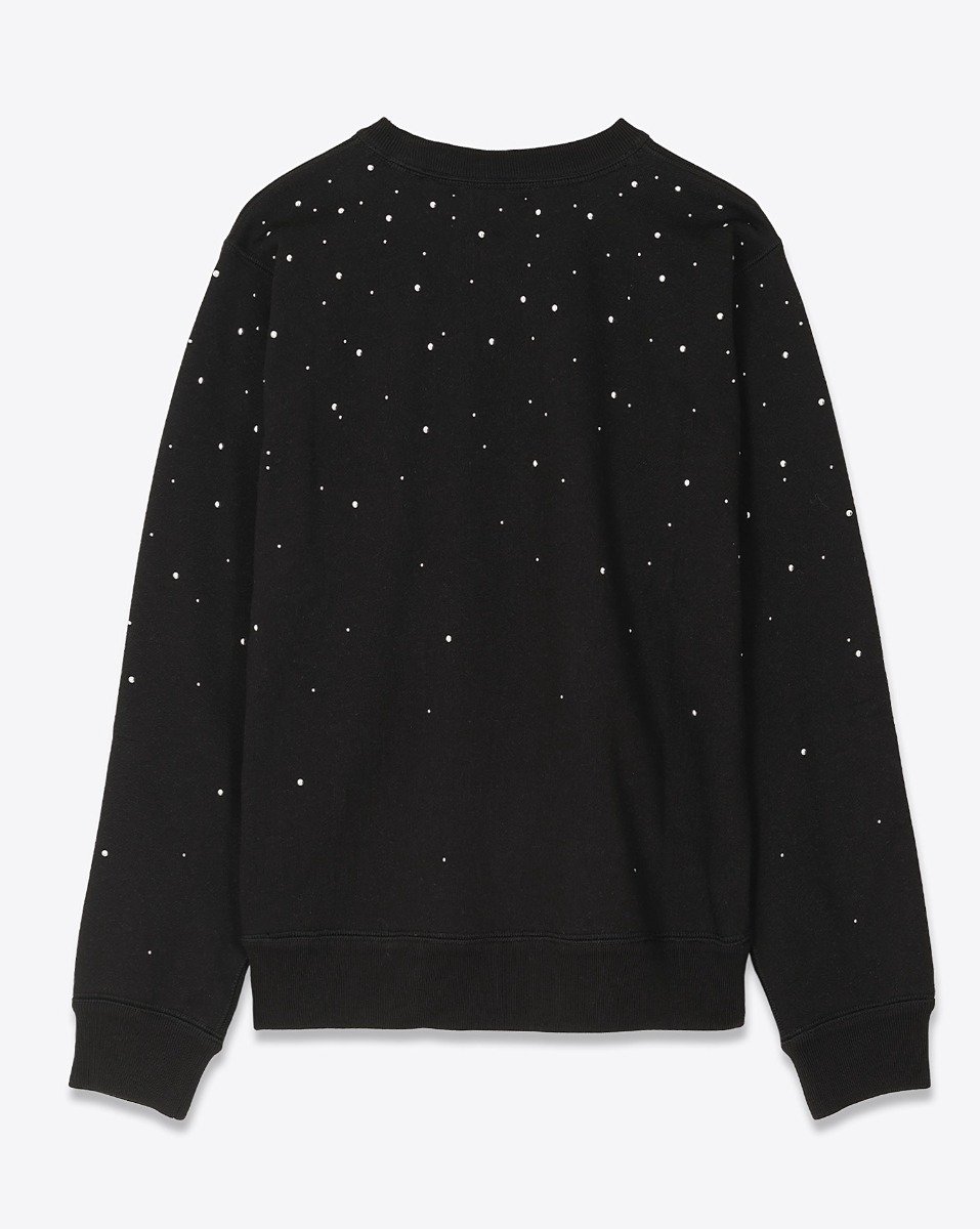Produit Sweat-shirt Riseda Isabel Marant Étoile en coton mélangé avec des clous argentés. Vue de dos.