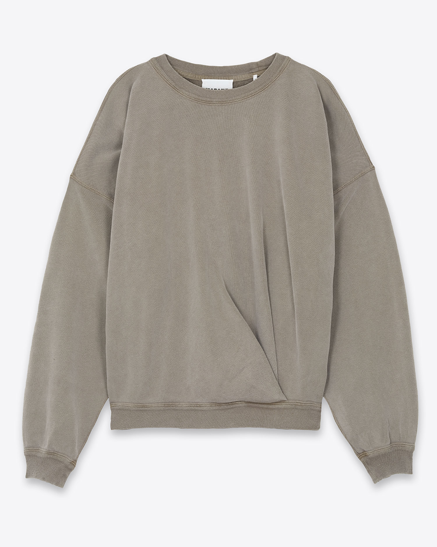Produit Sweatshirt manches longues Sauria Isabel Marant Etoile kaki. Vue face. 
