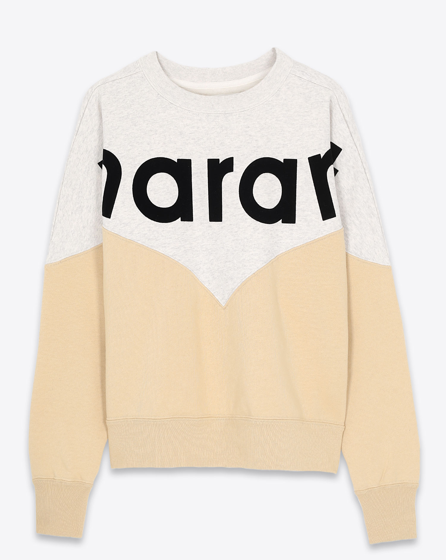 Sweatshirt Houston jaune logo noir Isabel Marant Etoile