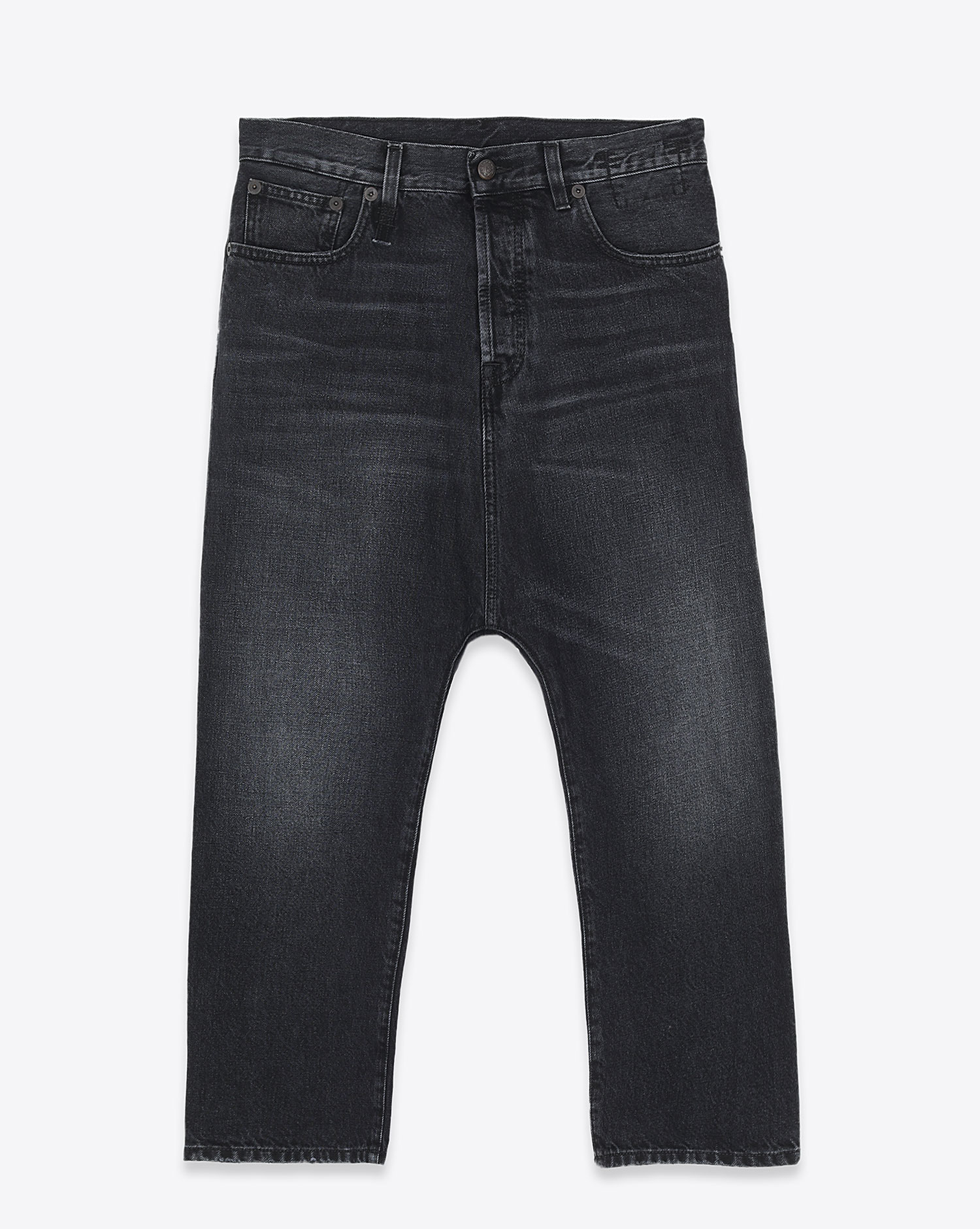 Jeans Tailored Drop R13 Denim en denim noir.  
