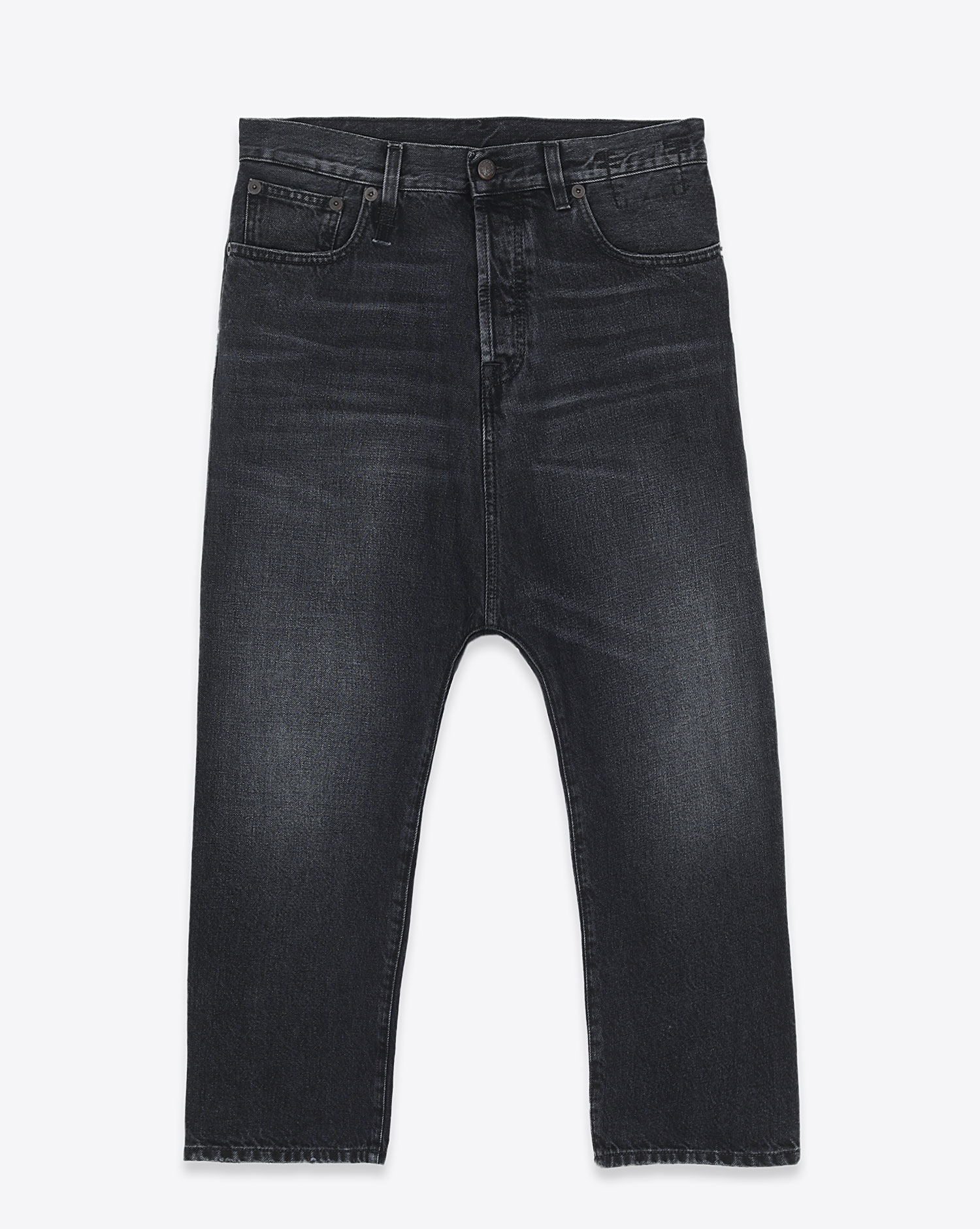 Jeans Tailored Drop R13 Denim en denim noir.  
